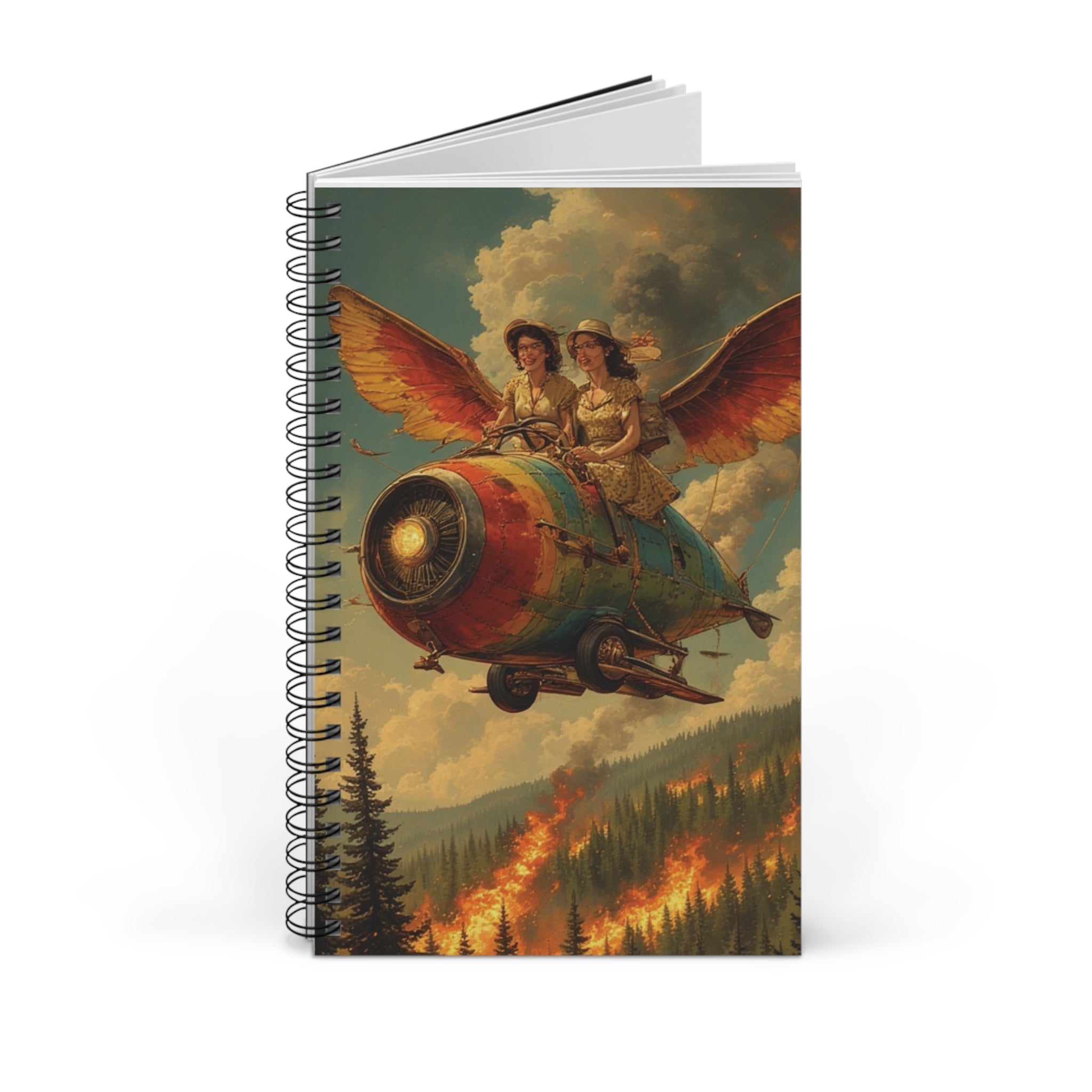 Vintage Fantasy Spiral sketch journal