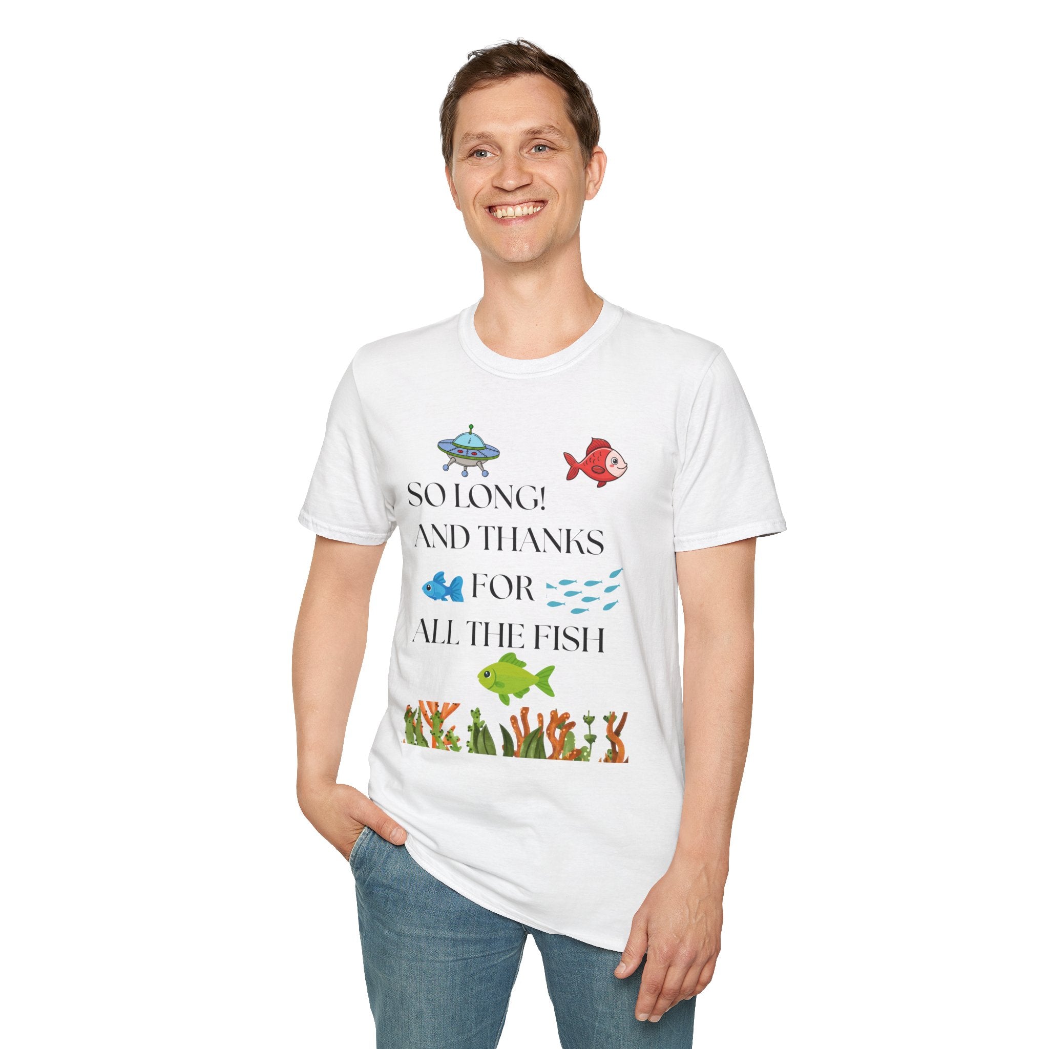 So Long And Thanks For All The Fish T-Shirt | Fish Illustration, Ocean Theme