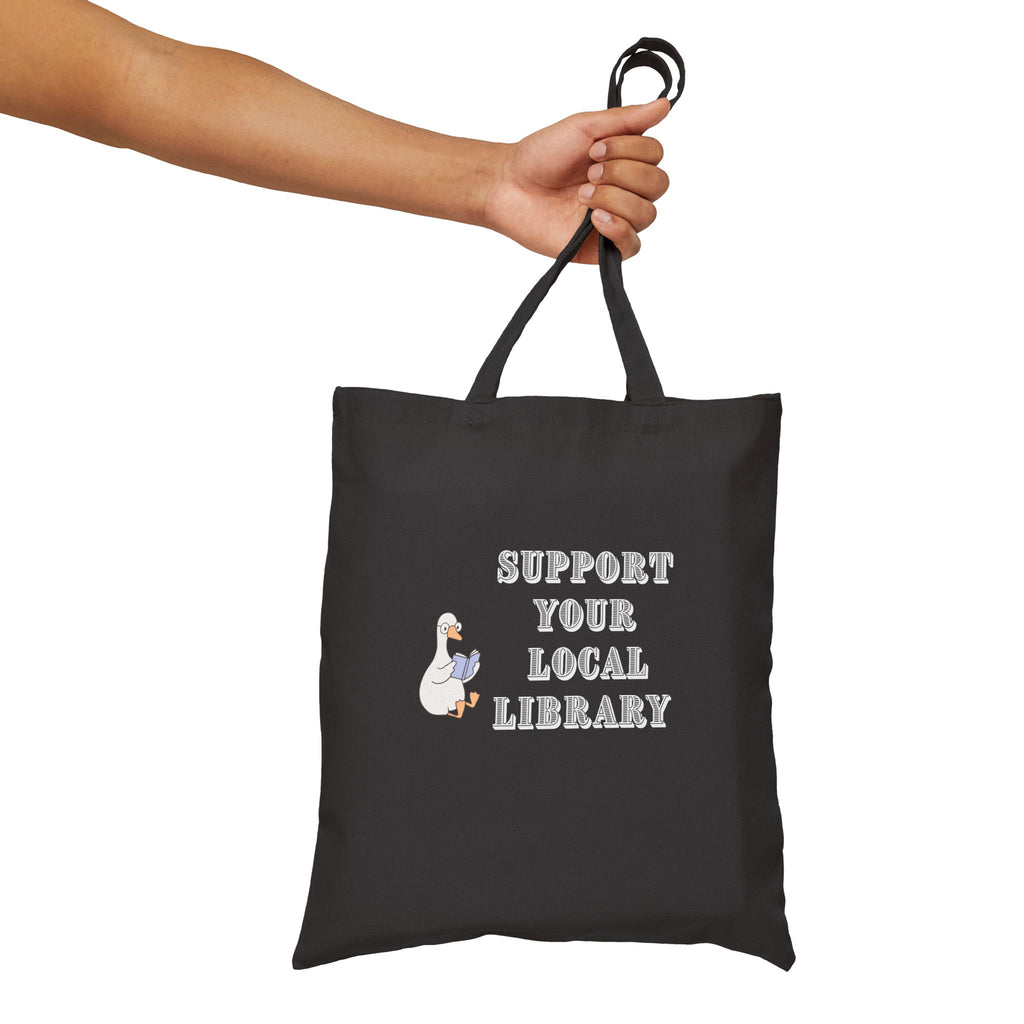 Support Your Local Library Canvas Book Tote Bag