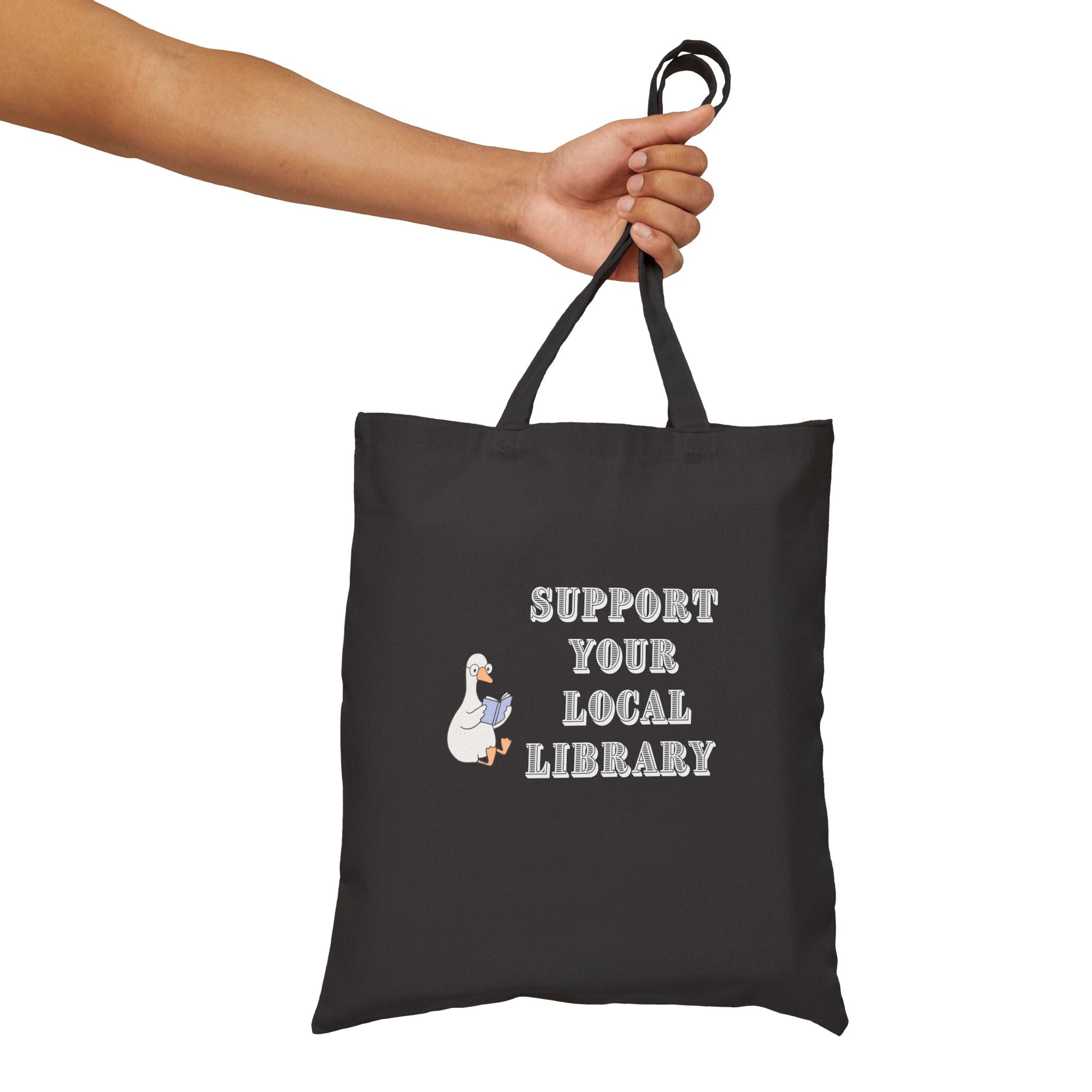 Support Your Local Library Canvas Book Tote Bag