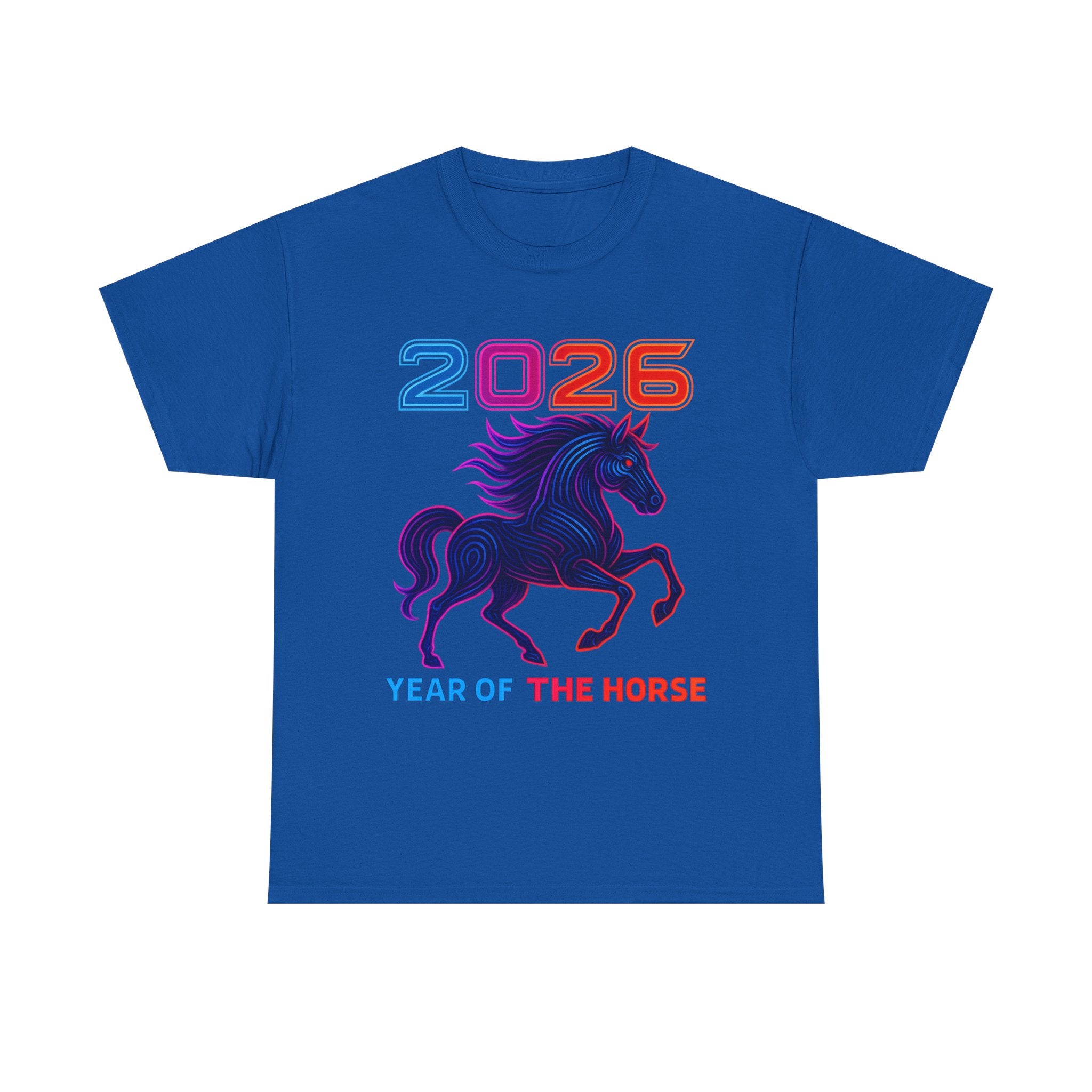 2026 Year of the Horse T-Shirt | Neon Stallion Graphic Tee