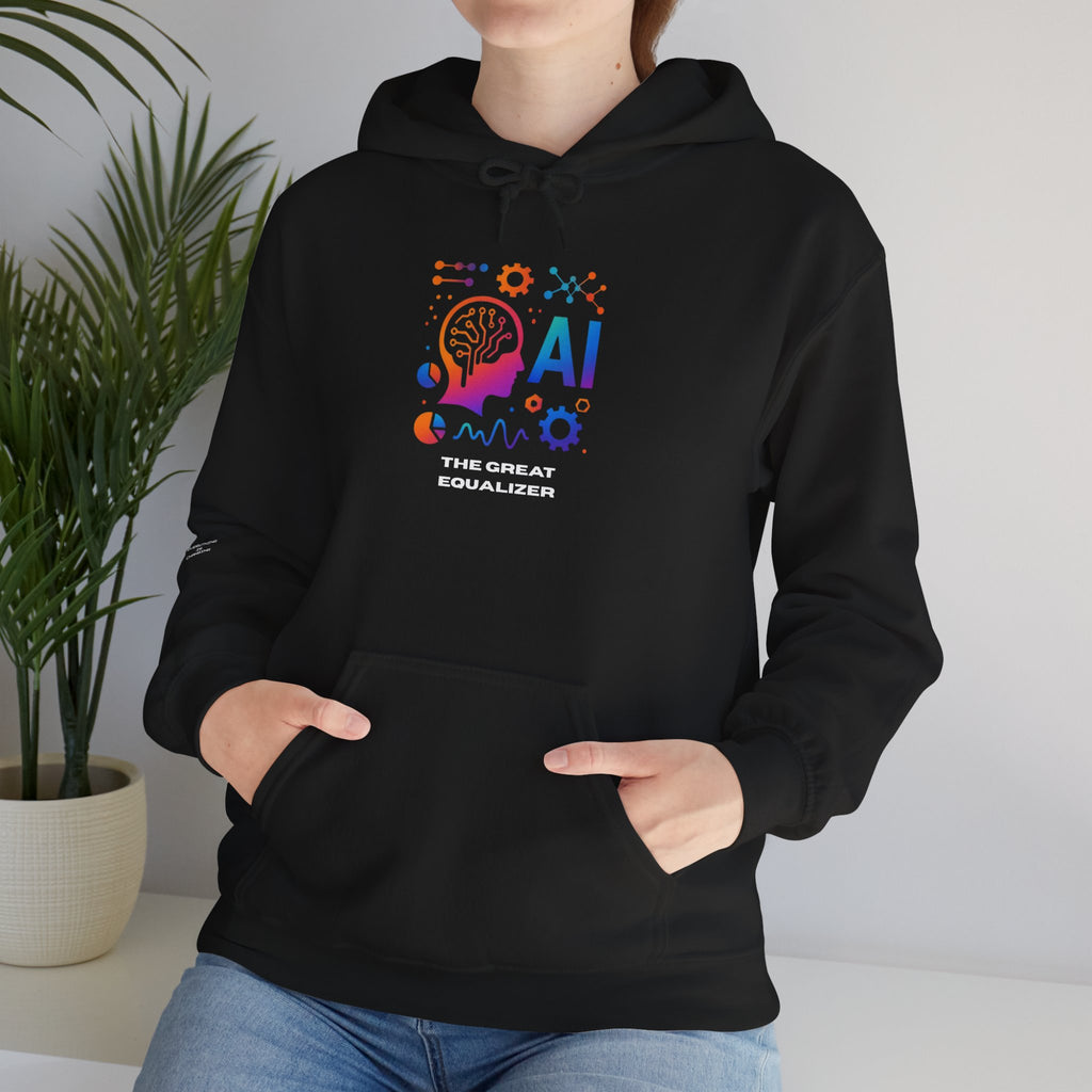 AI-Inspired Unisex Heavy Blend Hoodie, Cozy Sweatshirt