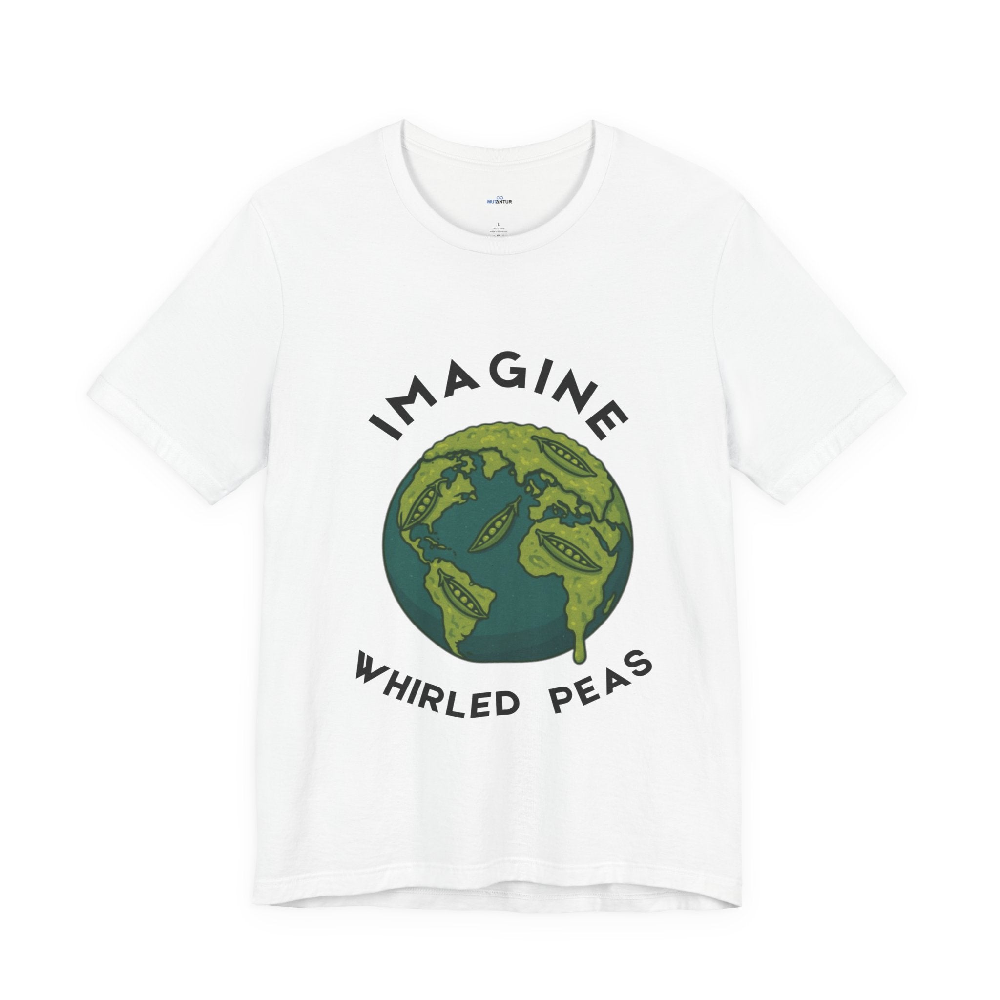 Imagine Whirled Peas Short Sleeve Tee, Eco-Friendly T-Shirt