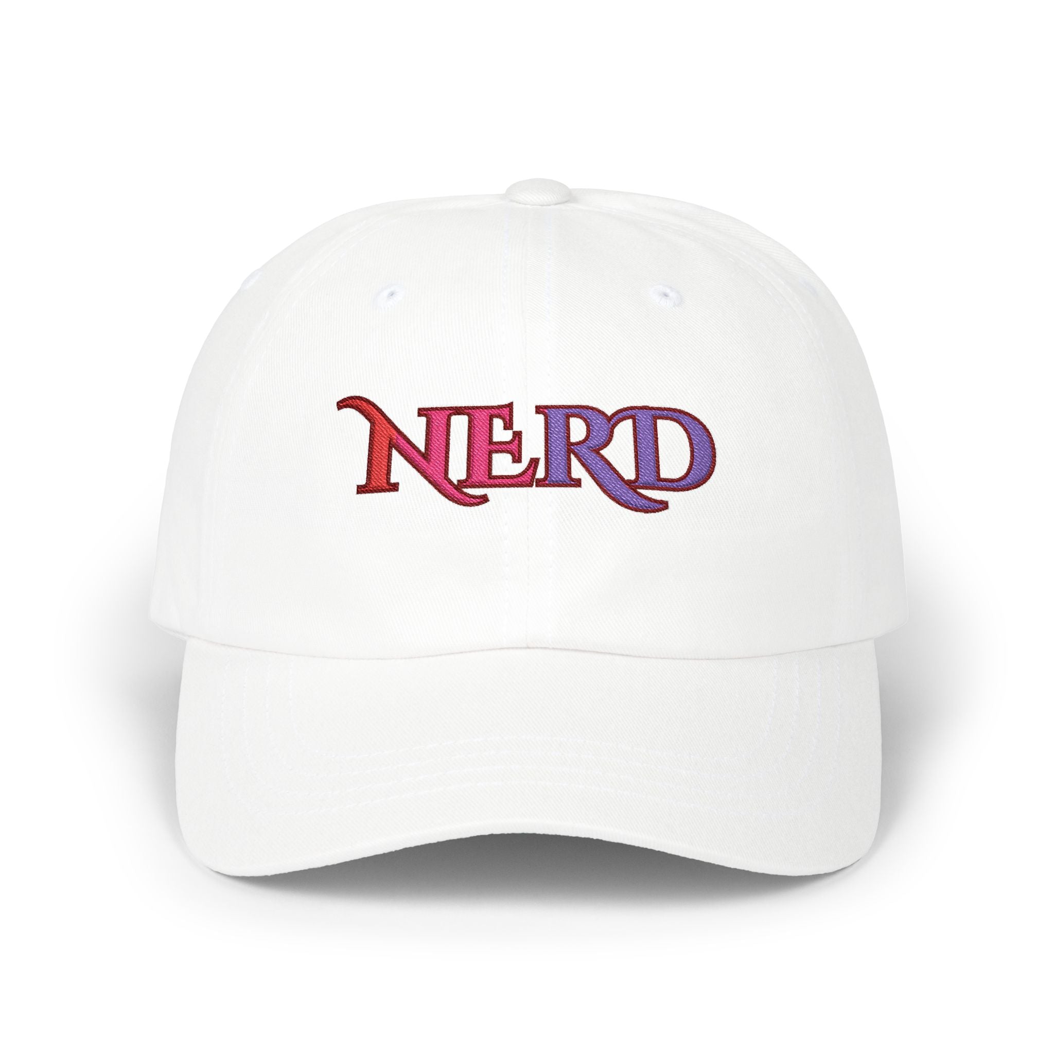 Nerd Retro Script Dad Cap | Embroidered Baseball Hat cool nerd gift
