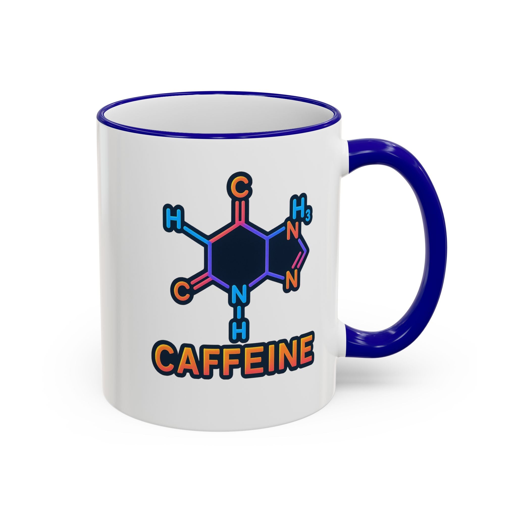 Caffeine Mug | Accent Rim & Handle 11oz 15oz