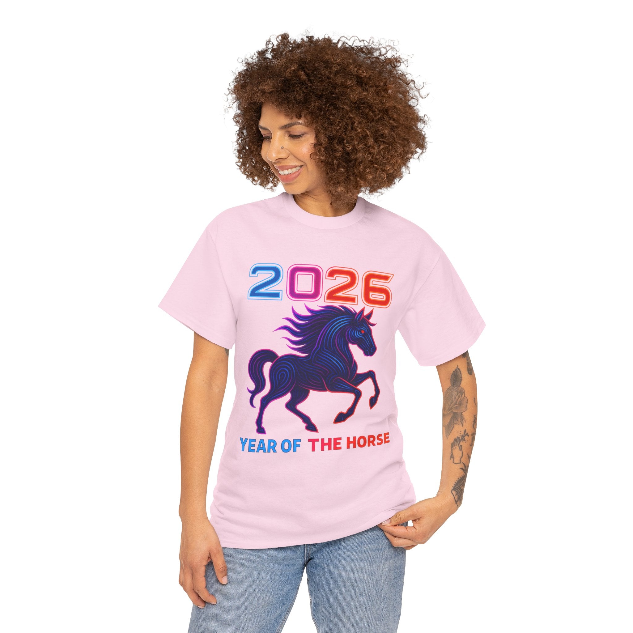 2026 Year of the Horse T-Shirt | Neon Stallion Graphic Tee