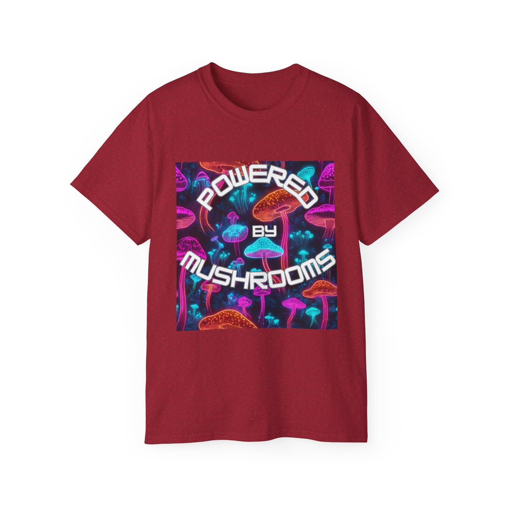 Powered by Mushrooms Funky Unisex Graphic Shirt