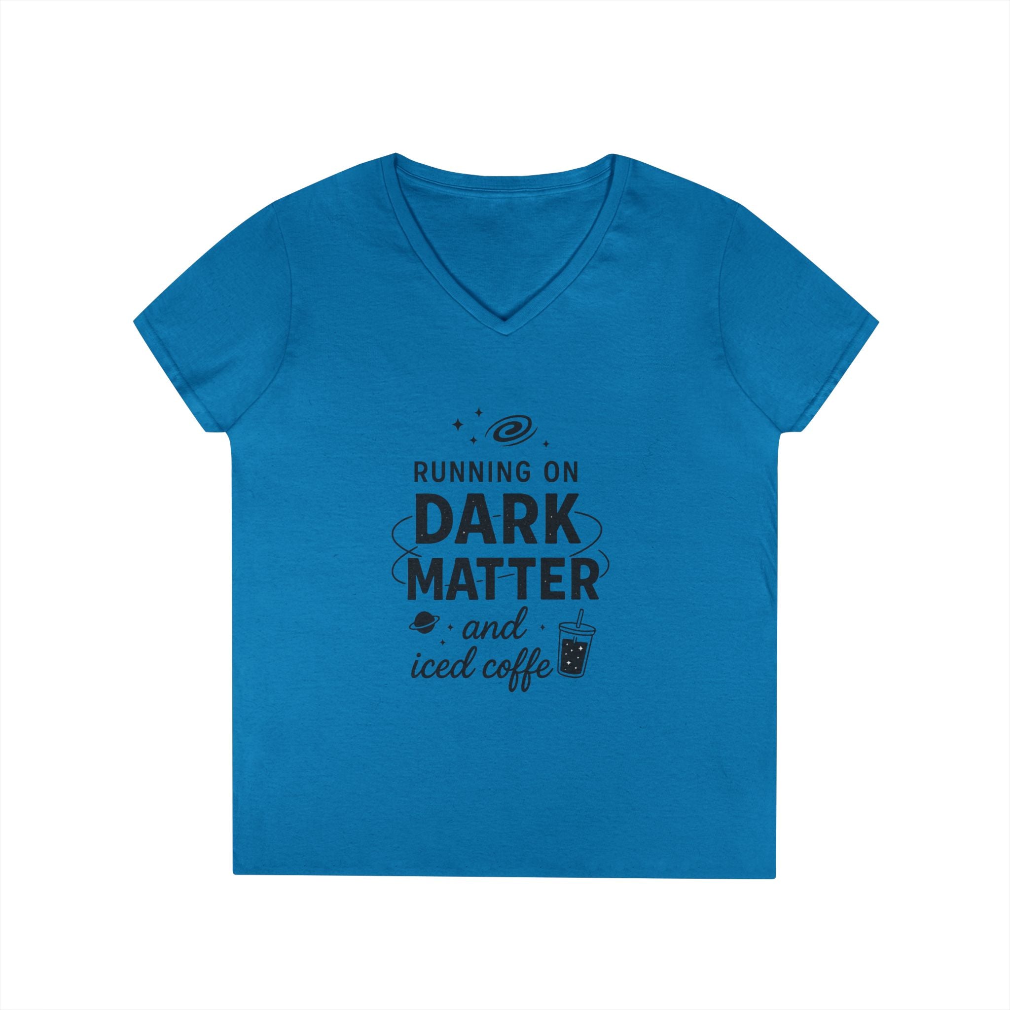 Running on Dark Matter and Iced Coffee T-Shirt | Science Coffee Tee