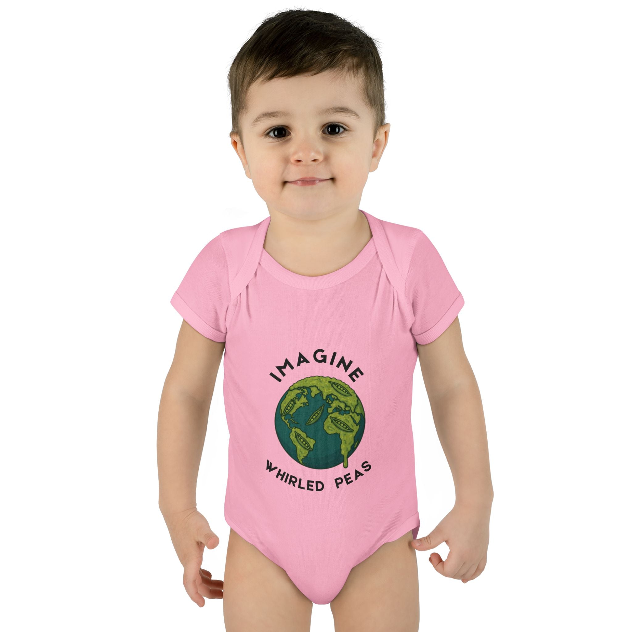 Imagine Whirled Peas Whimsical Baby Onesie