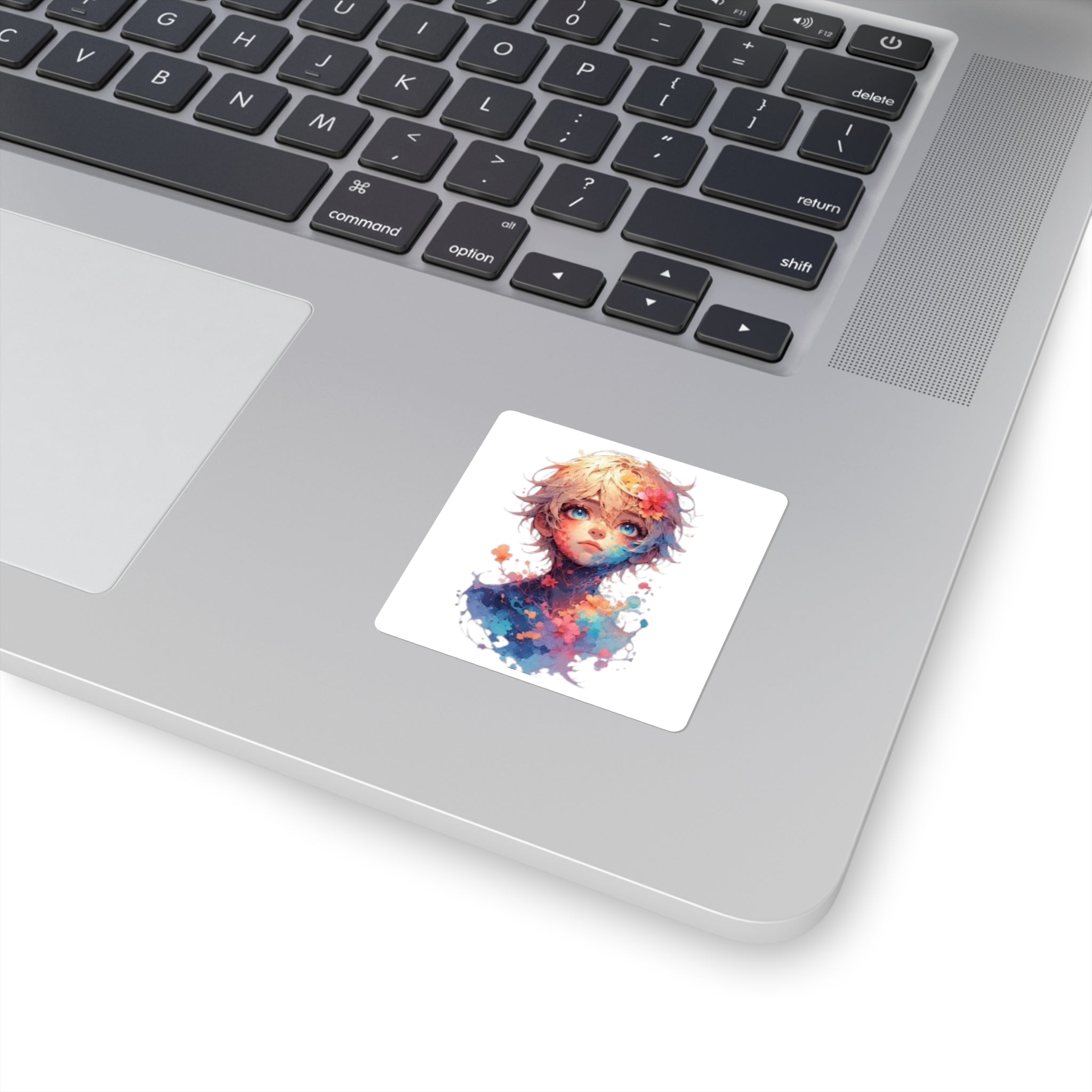 Fantasy Child Whimsical Art Sticker, Gift for Art Lovers, Floral Fantasy