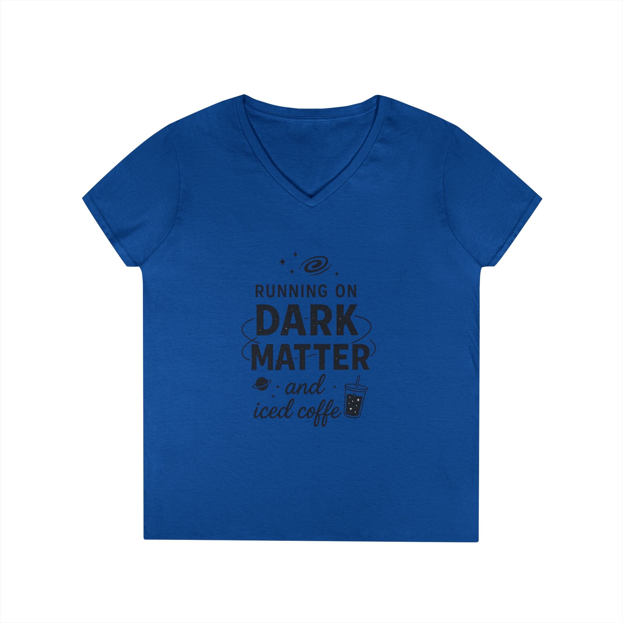 Running on Dark Matter and Iced Coffee T-Shirt | Science Coffee Tee