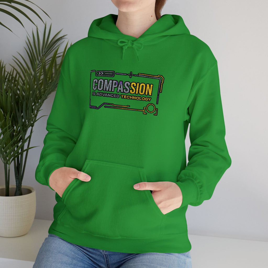 Compassion is Advanced Technology Embroidered Hoodie
