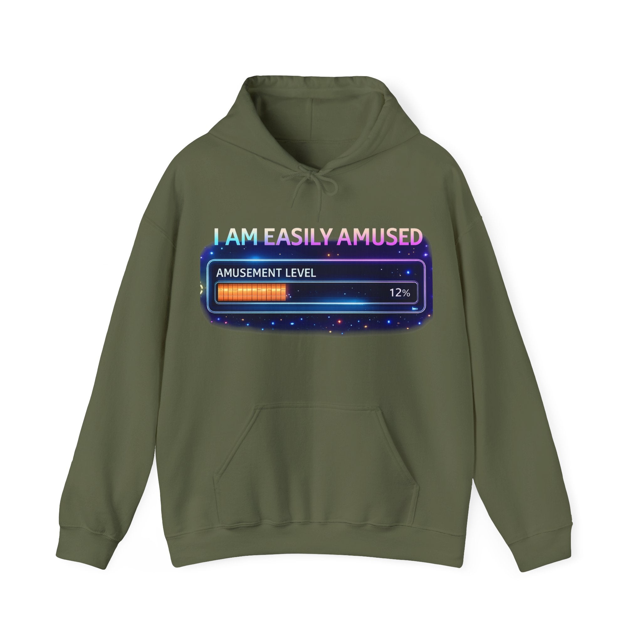 I Am Easily Amused Level Meter Hoodie | Funny Gamer Sweatshirt