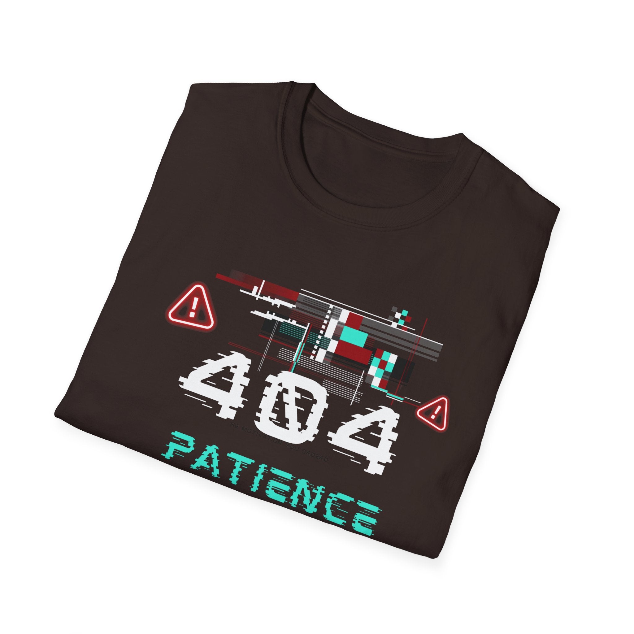 404 Patience Not Found Retro Glitch Tech Tee