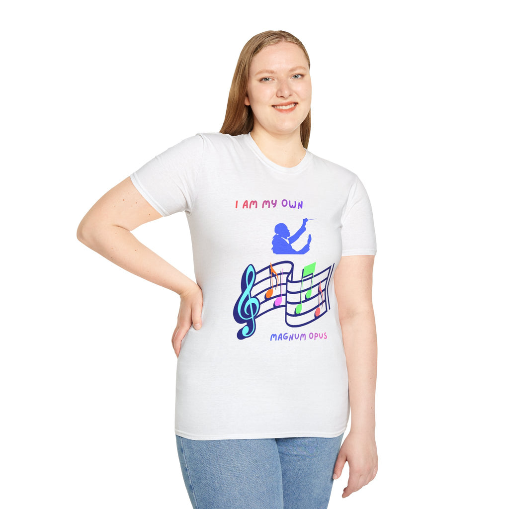I Am My Own Magnum Opus T-Shirt | Musical Notes Treble Clef Design