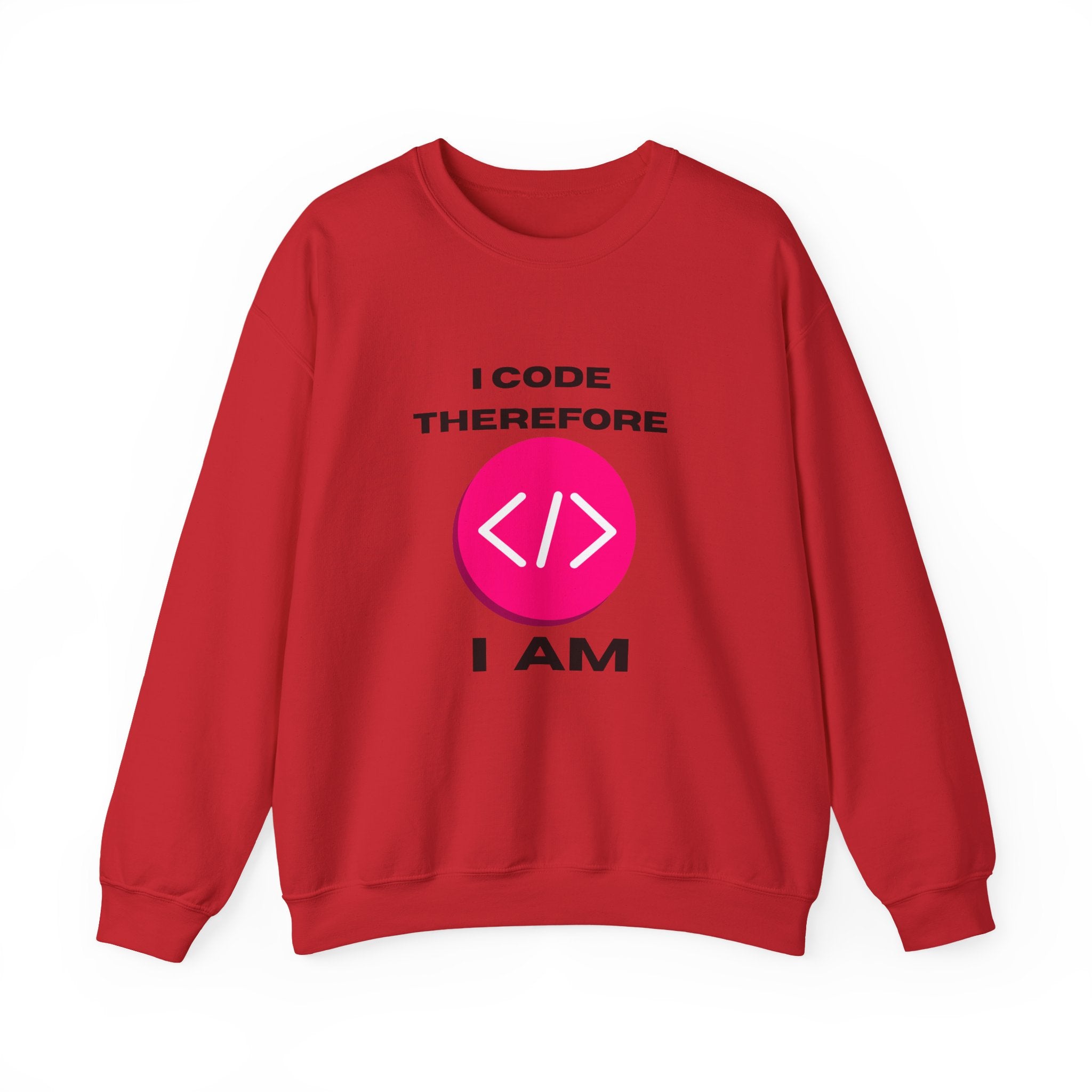 I code Therefore I Am Coding Crewneck Sweatshirt