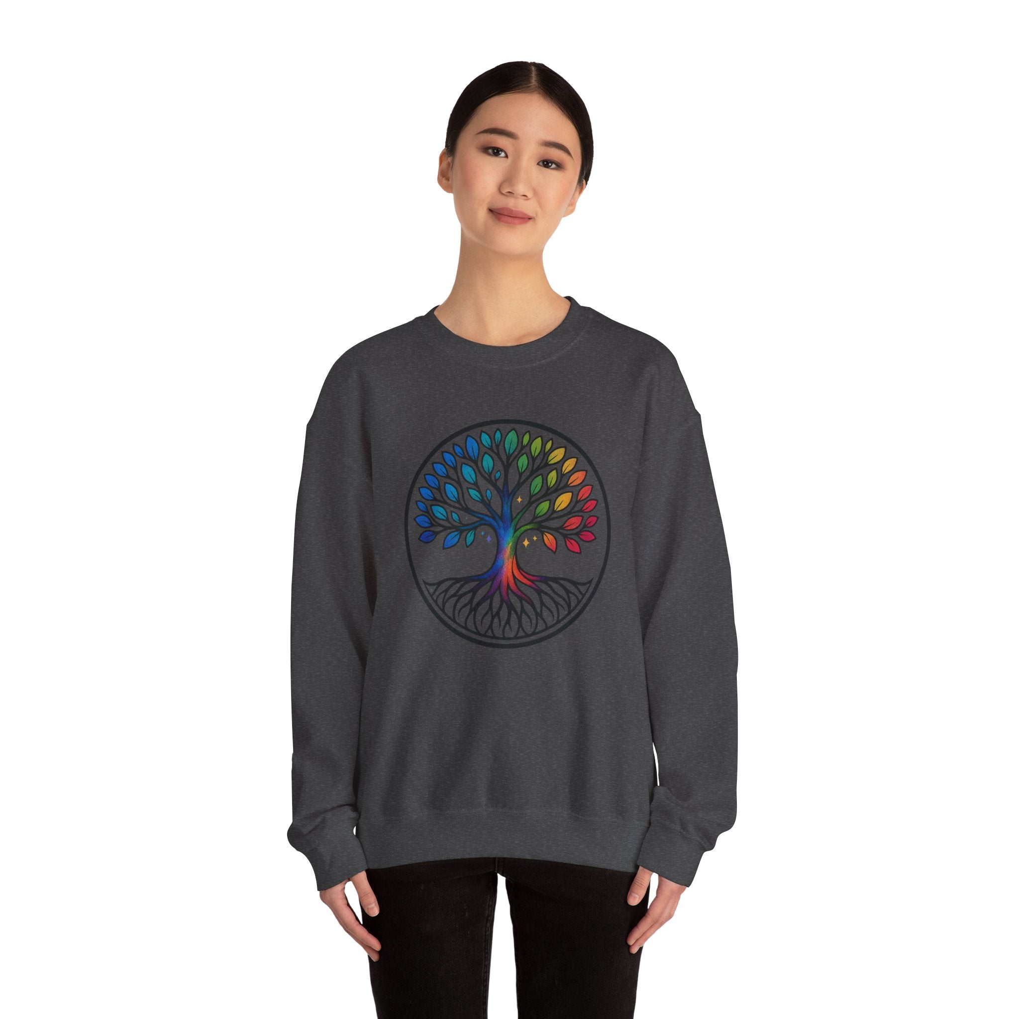 Rainbow Tree of Life Graphic Crewneck sweatshirt
