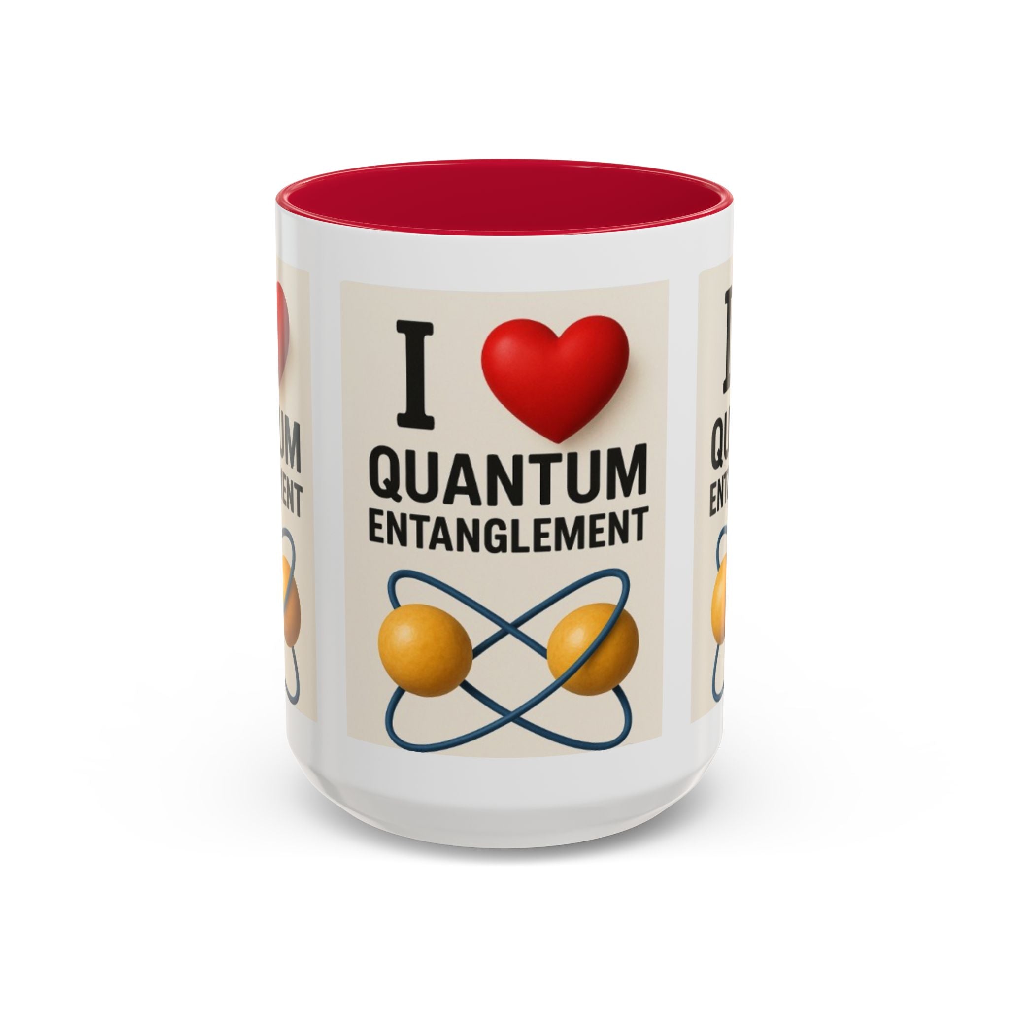 I Love Quantum Entanglement Mug – Science Nerd Coffee Mug