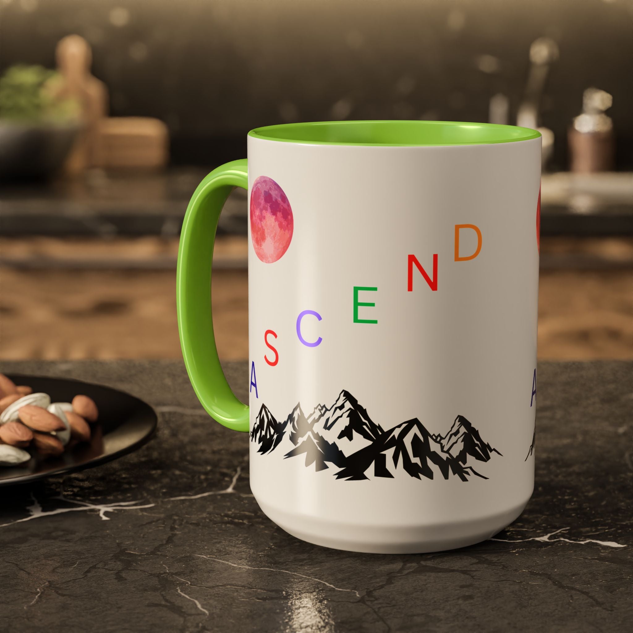 Ascend the Mountain Moon Ceramic Mug