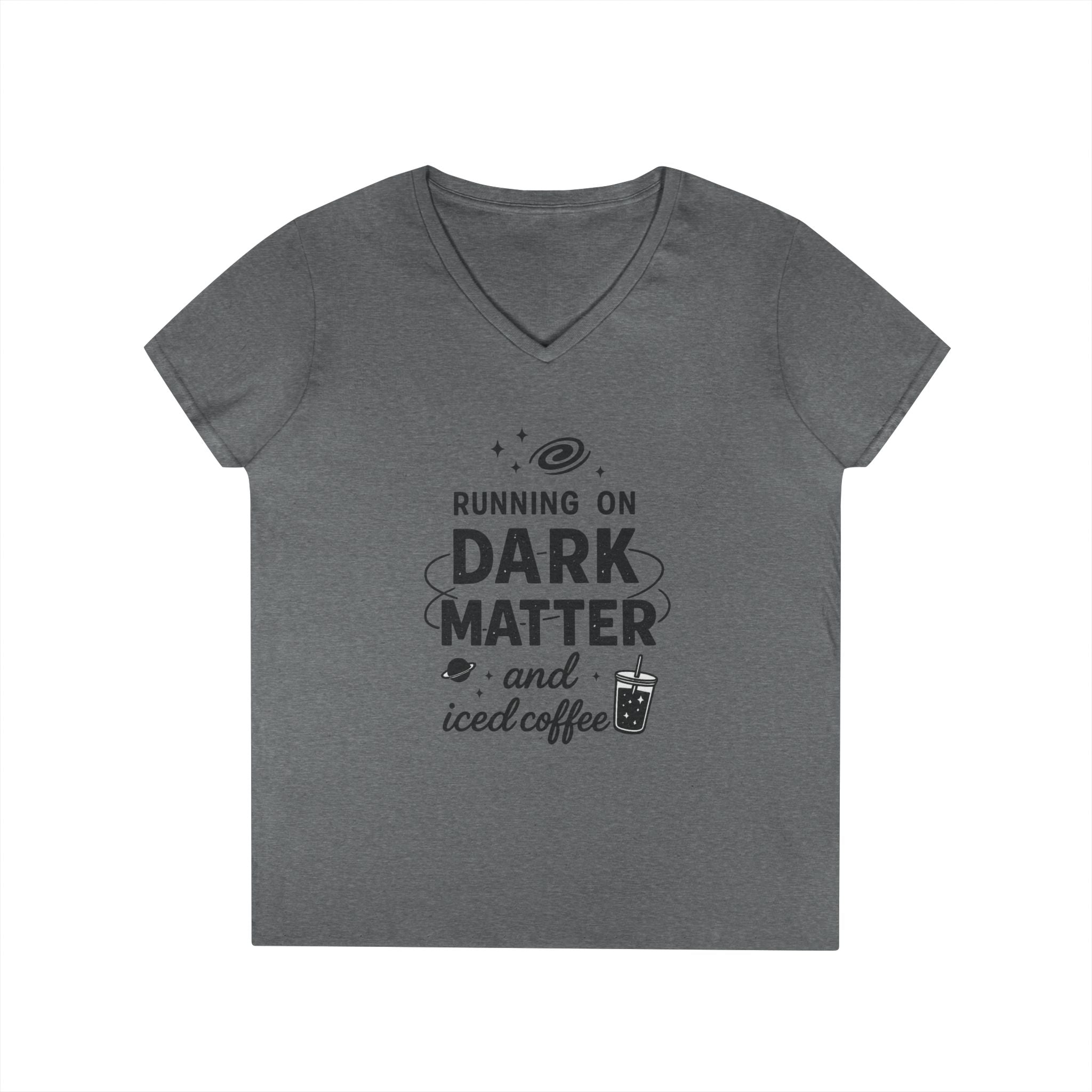 Running on Dark Matter and Iced Coffee T-Shirt | Science Coffee Tee