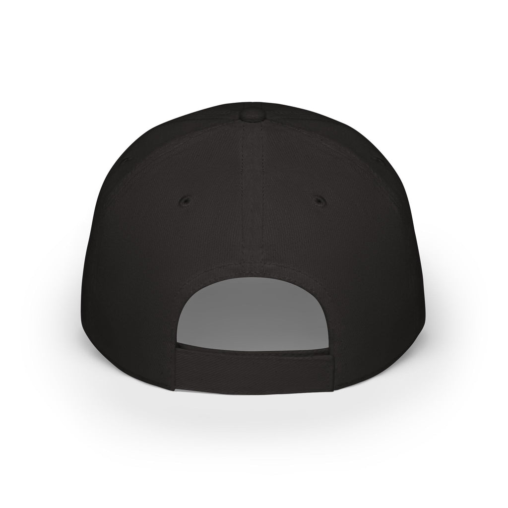 Intrepid Red Circular Logo Baseball Cap | Minimal Emblem, Black Square Patch