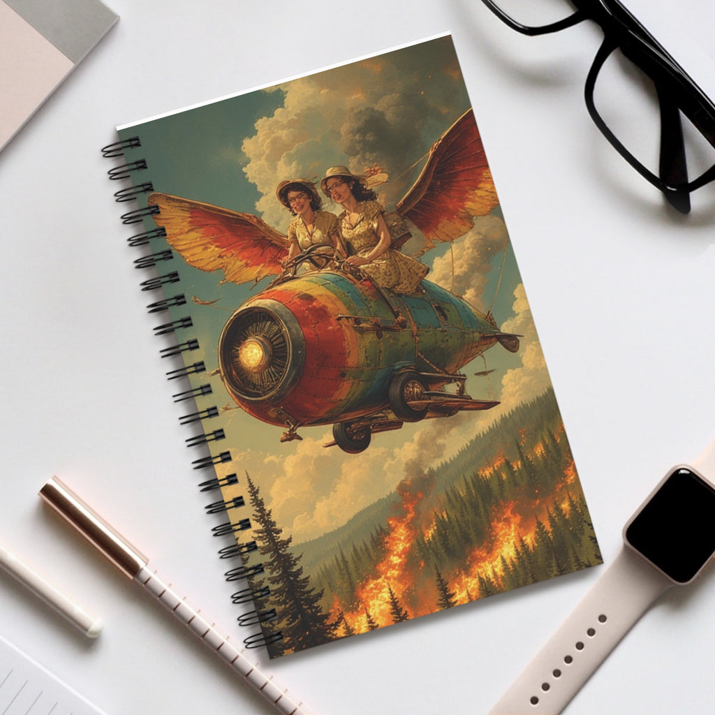 Vintage Fantasy Spiral sketch journal