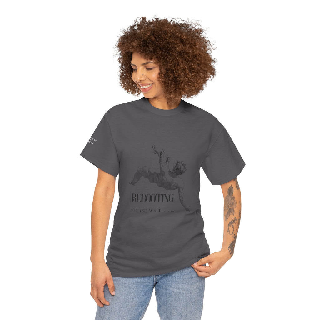 Rebooting Please Wait...  Artistic Unisex Heavy Cotton Tee - Perfect for Casual Wear, Unique Gift, Birthday, or Art Lovers