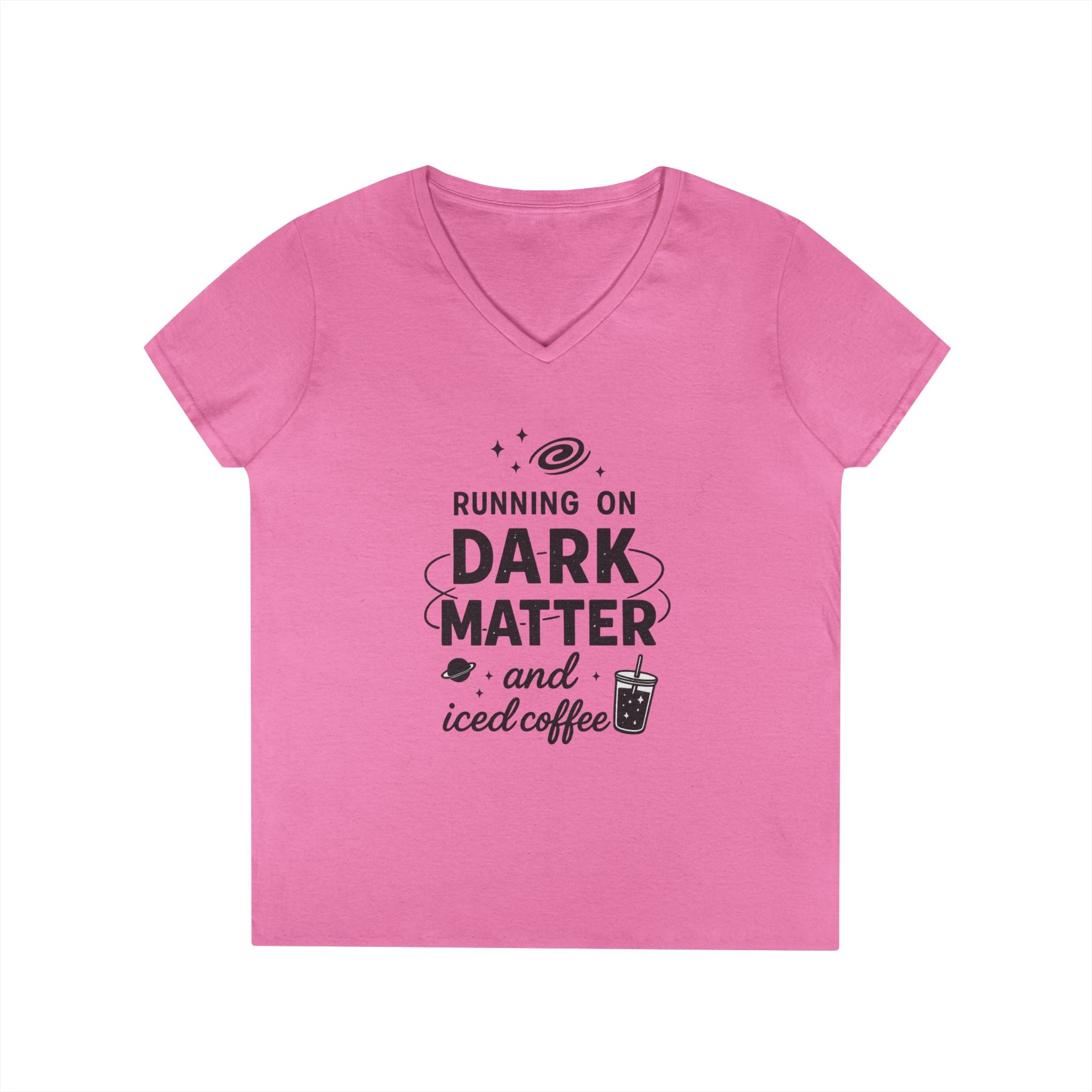 Running on Dark Matter and Iced Coffee T-Shirt | Science Coffee Tee