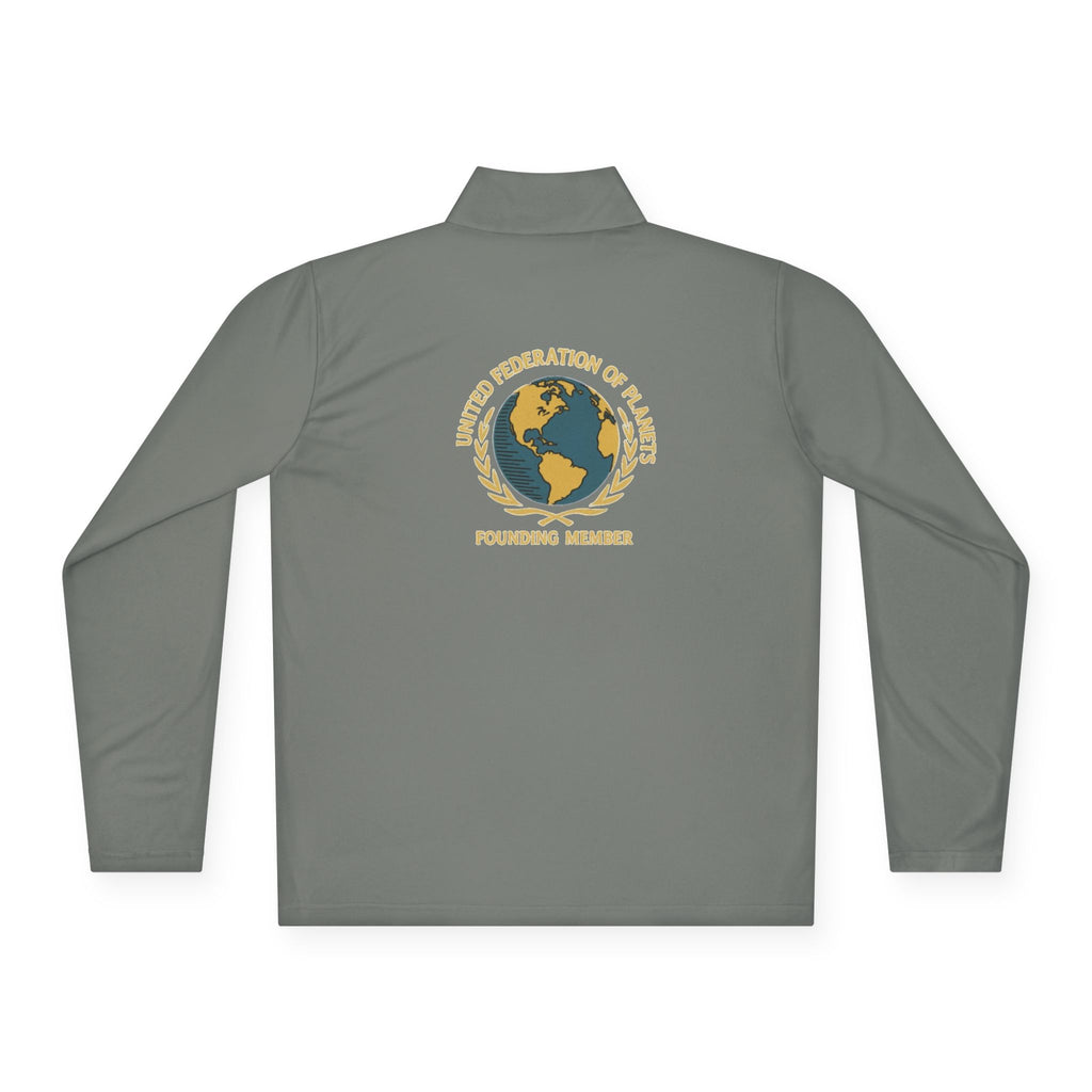 Star Trek United Federation of Planets Unisex Quarter-Zip Pullover - Comfortable, Stylish Outerwear for Outdoor Adventures, Casual Wear,