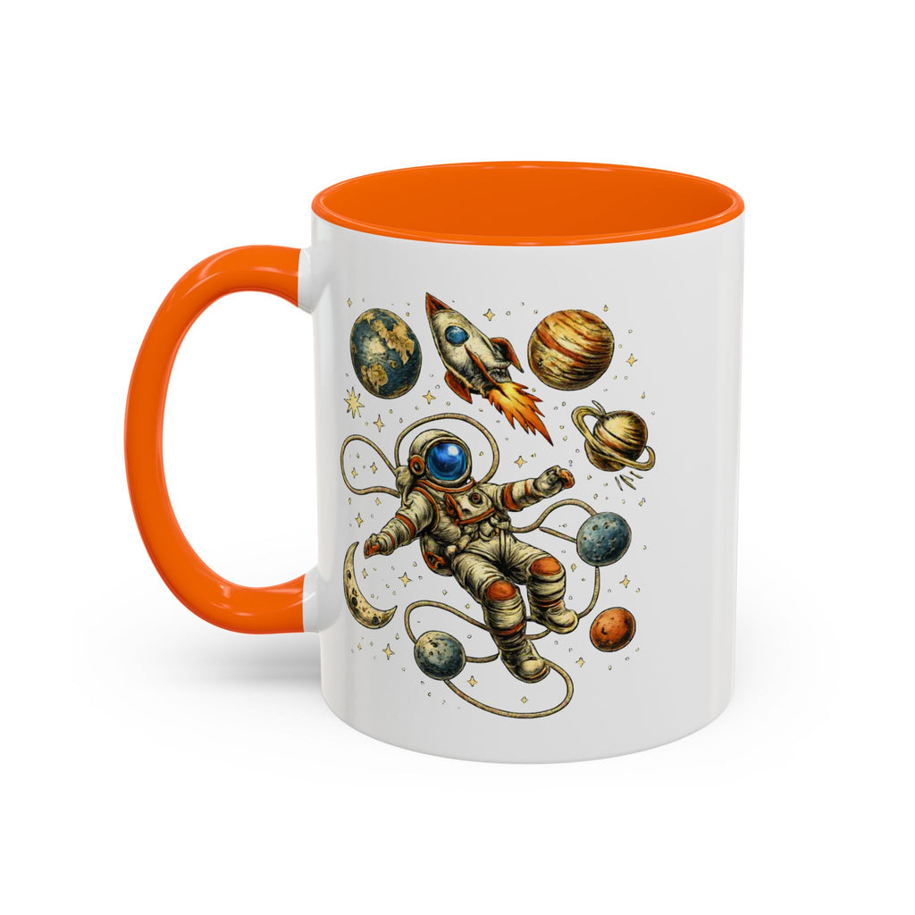Astronaut in Space Coffee Mug | Rocket Planets Solar System