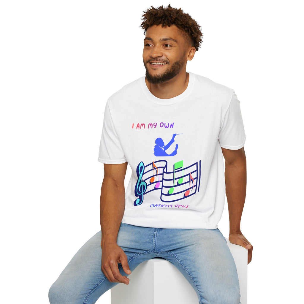 I Am My Own Magnum Opus T-Shirt | Musical Notes Treble Clef Design