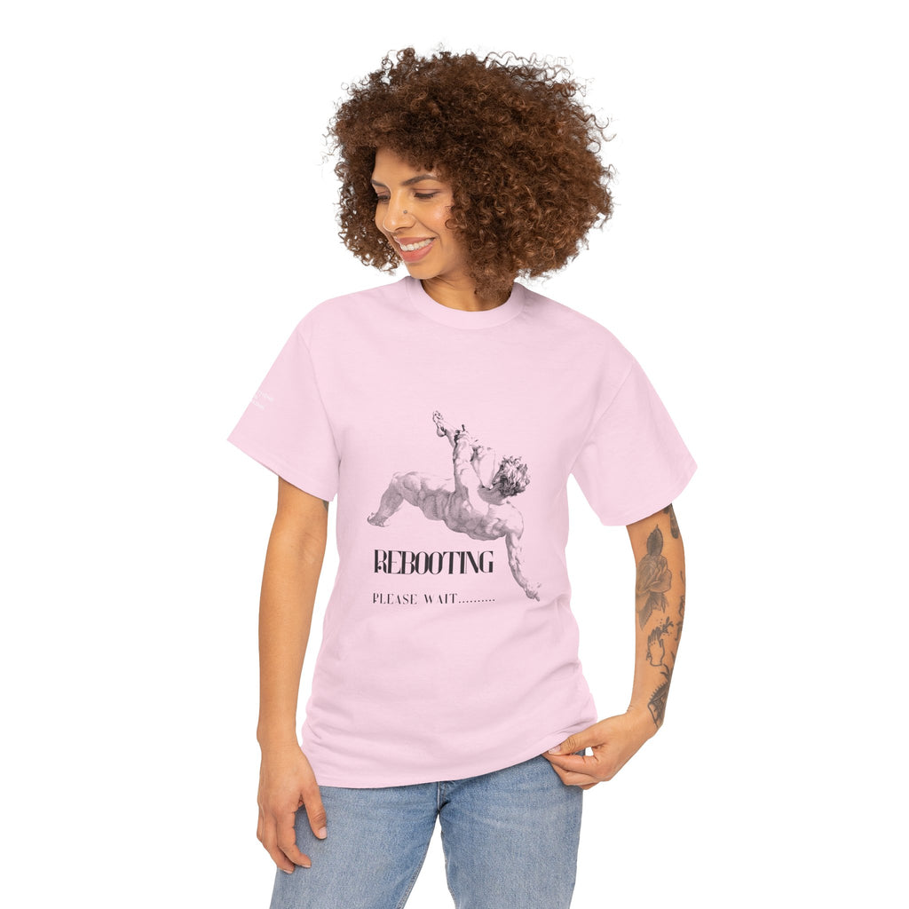 Rebooting Please Wait...  Artistic Unisex Heavy Cotton Tee - Perfect for Casual Wear, Unique Gift, Birthday, or Art Lovers