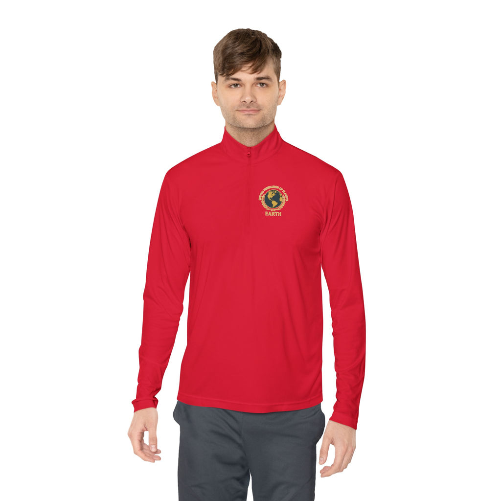 Star Trek United Federation of Planets Unisex Quarter-Zip Pullover - Comfortable, Stylish Outerwear for Outdoor Adventures, Casual Wear,