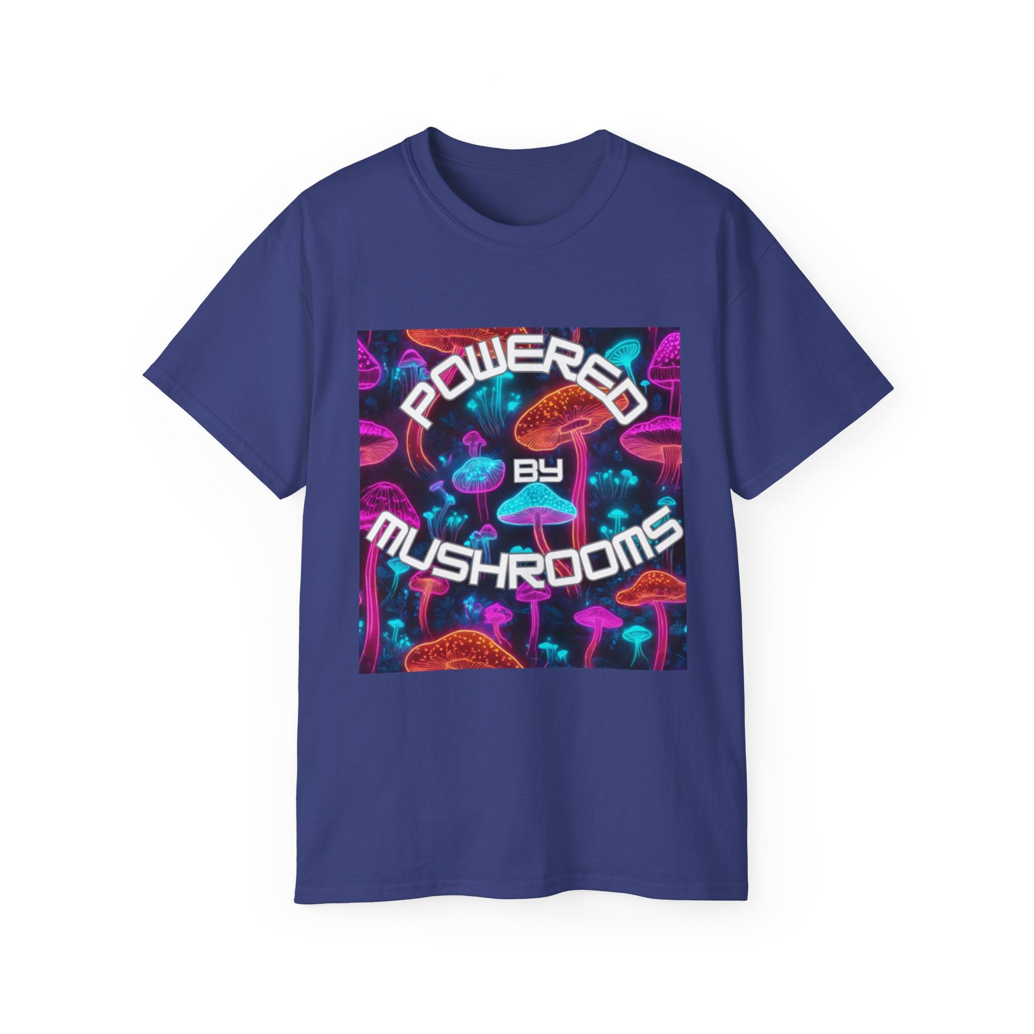 Powered by Mushrooms Funky Unisex Graphic Shirt