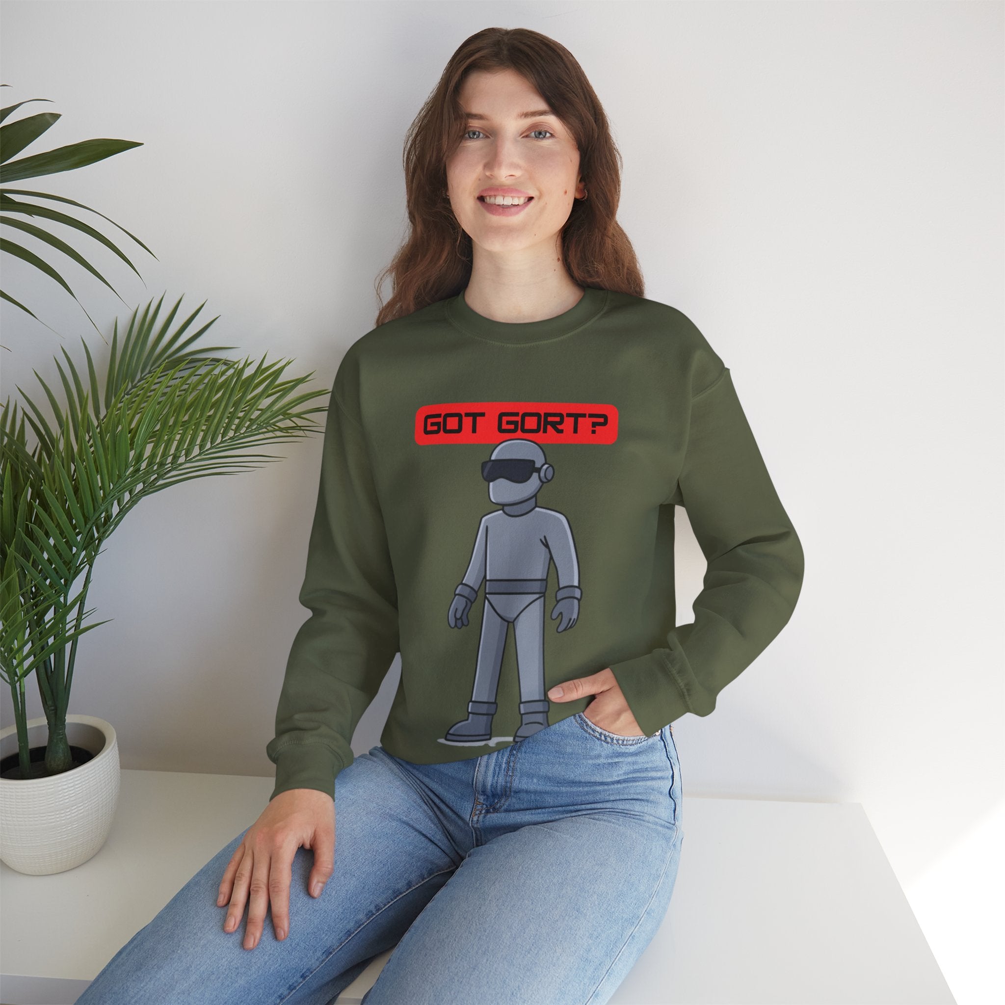 Got Gort? Unisex Crewneck Sweatshirt - Cool Casual Wear, Fun Graphic Hoodie, Perfect Gift for Friends, Everyday Comfort