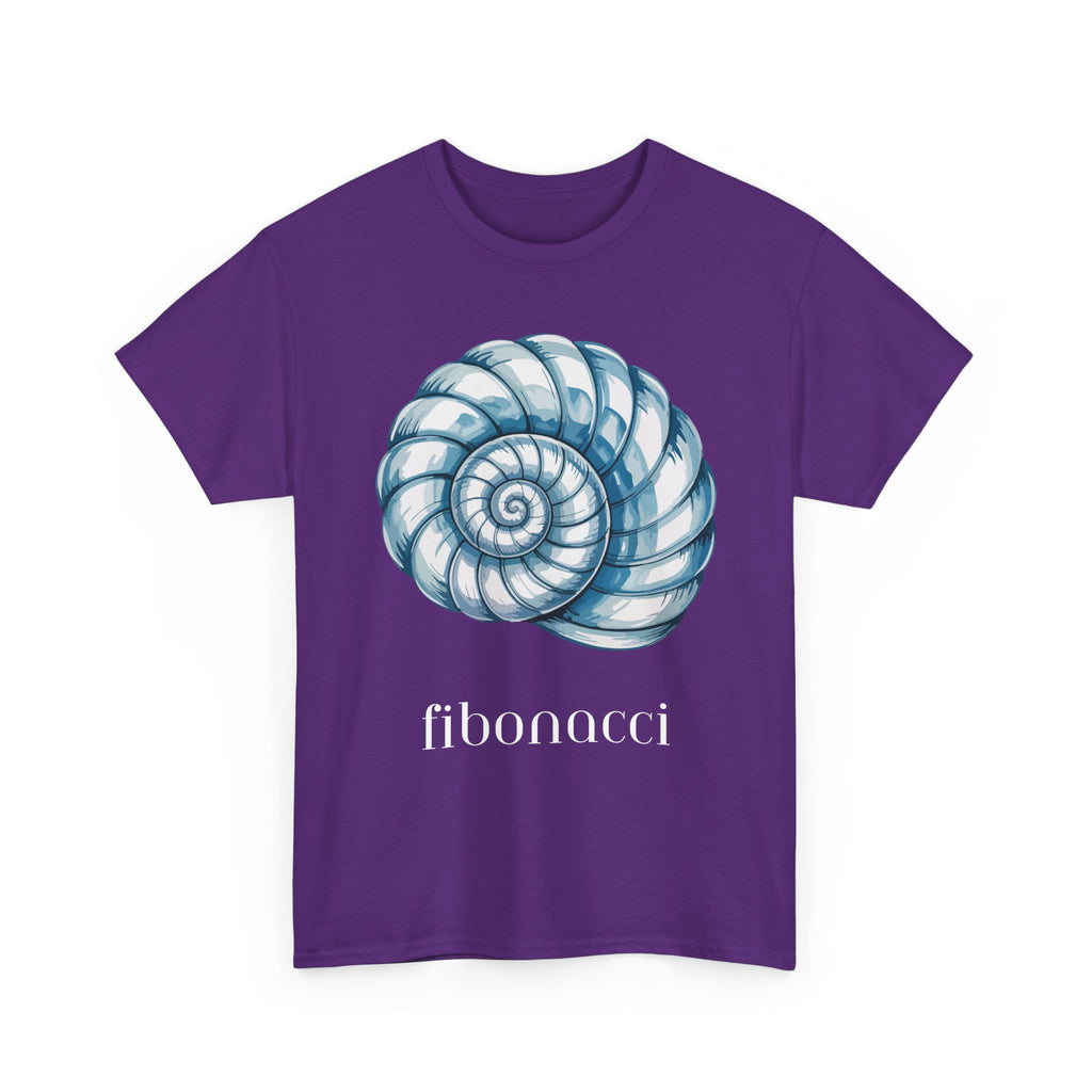 Fibonacci Spiral Tee, Unisex Heavy Cotton Shirt