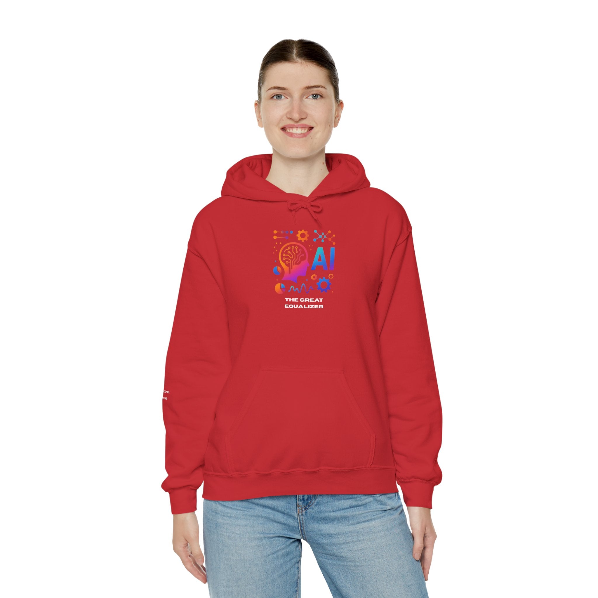 AI-Inspired Unisex Heavy Blend Hoodie, Cozy Sweatshirt