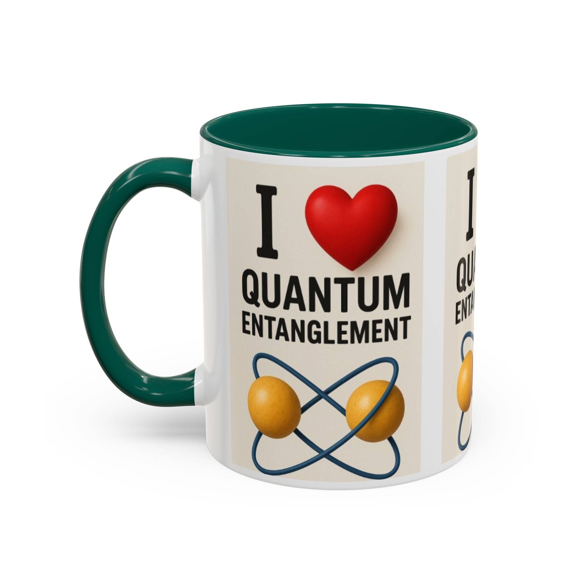 I Love Quantum Entanglement Mug – Science Nerd Coffee Mug