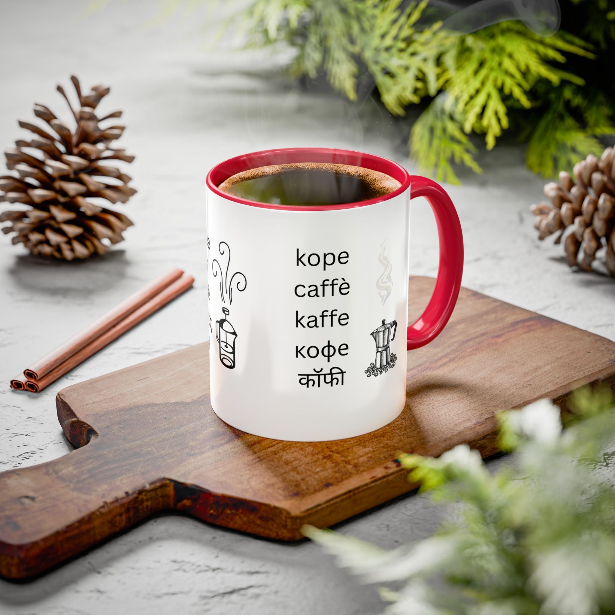 Coffee Words Mug — Multilingual Coffee Lover Ceramic Mug 11oz