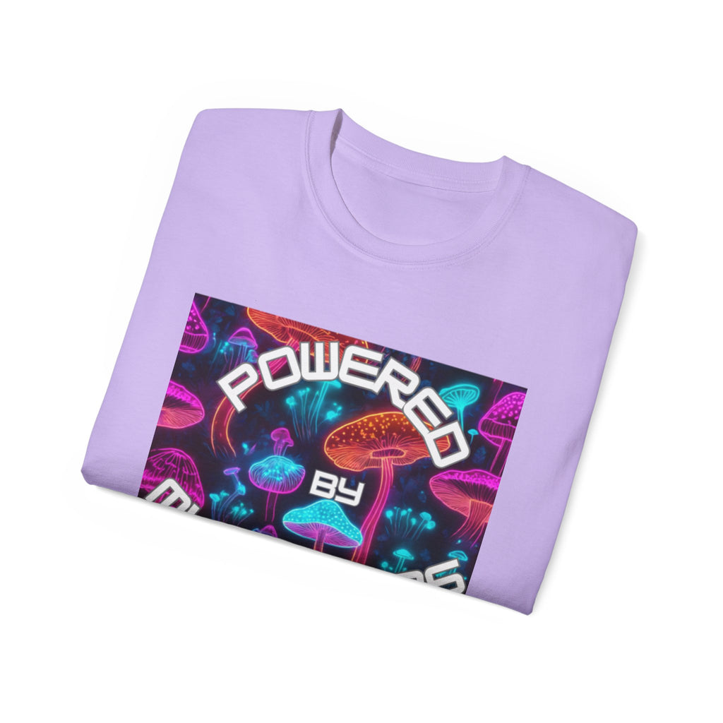 Powered by Mushrooms Funky Unisex Graphic Shirt