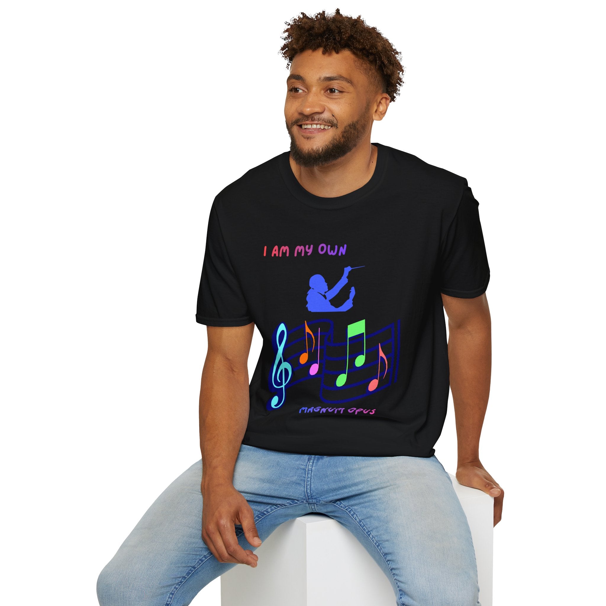 I Am My Own Magnum Opus T-Shirt | Musical Notes Treble Clef Design