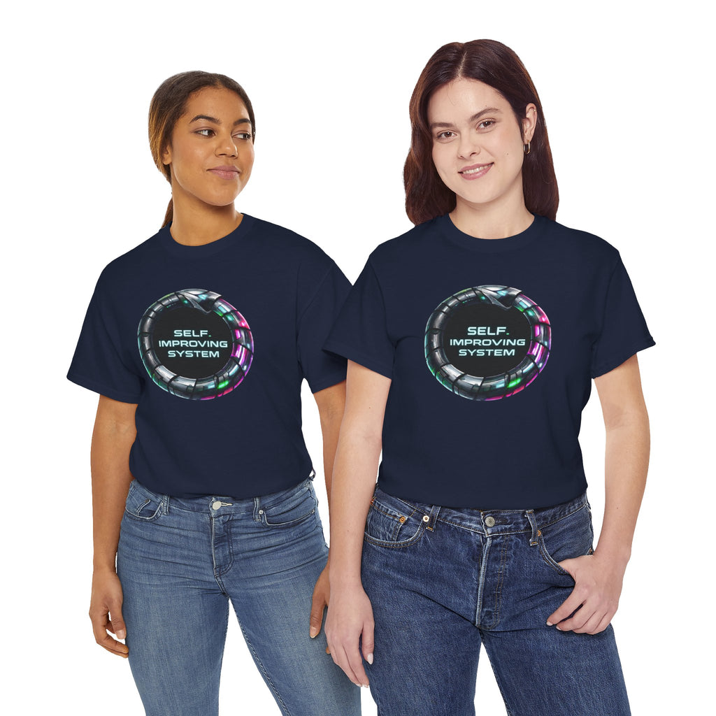 Self Improving System T-Shirt | Retro Futuristic Ouroboros Tee
