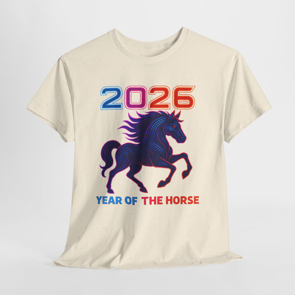 2026 Year of the Horse T-Shirt | Neon Stallion Graphic Tee