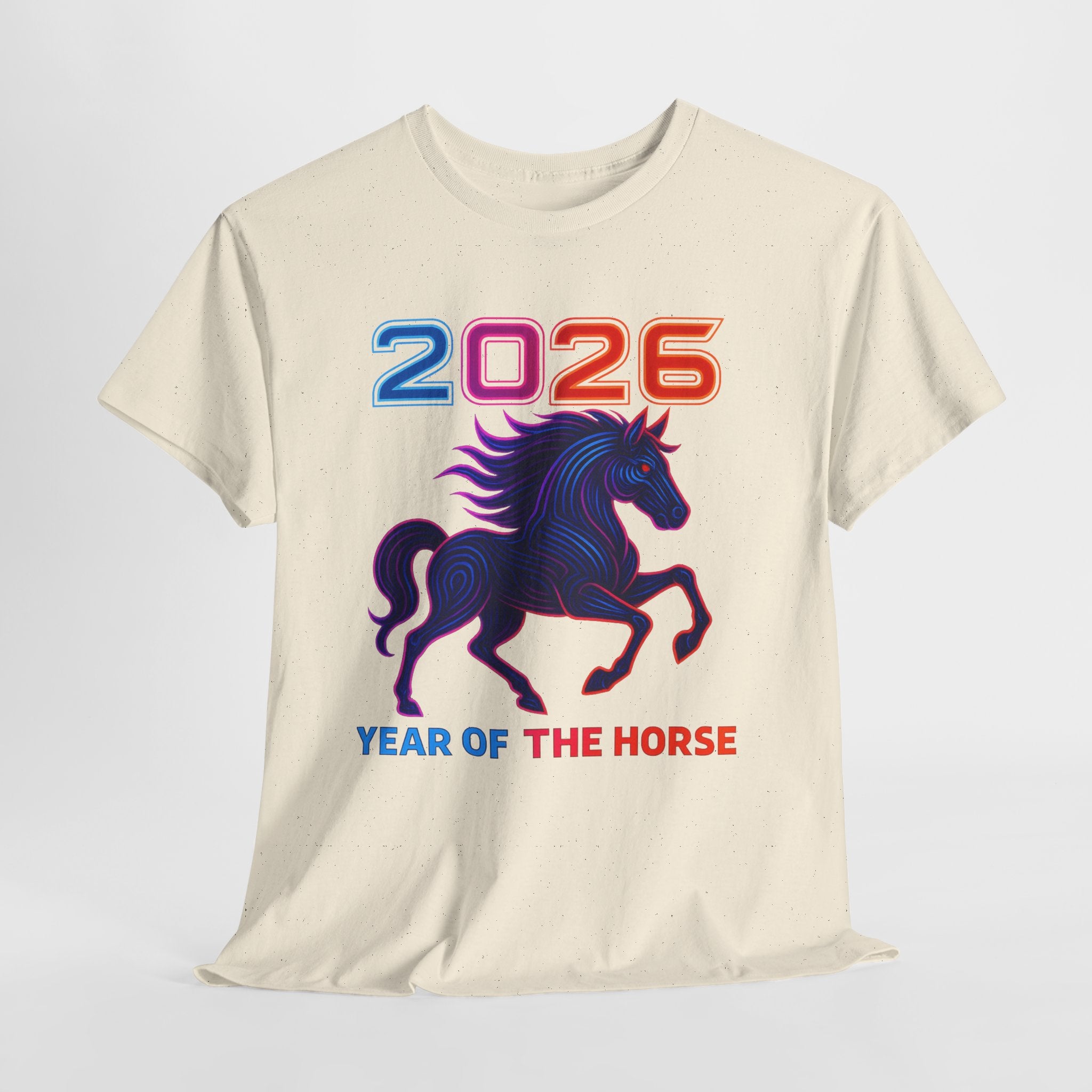 2026 Year of the Horse T-Shirt | Neon Stallion Graphic Tee