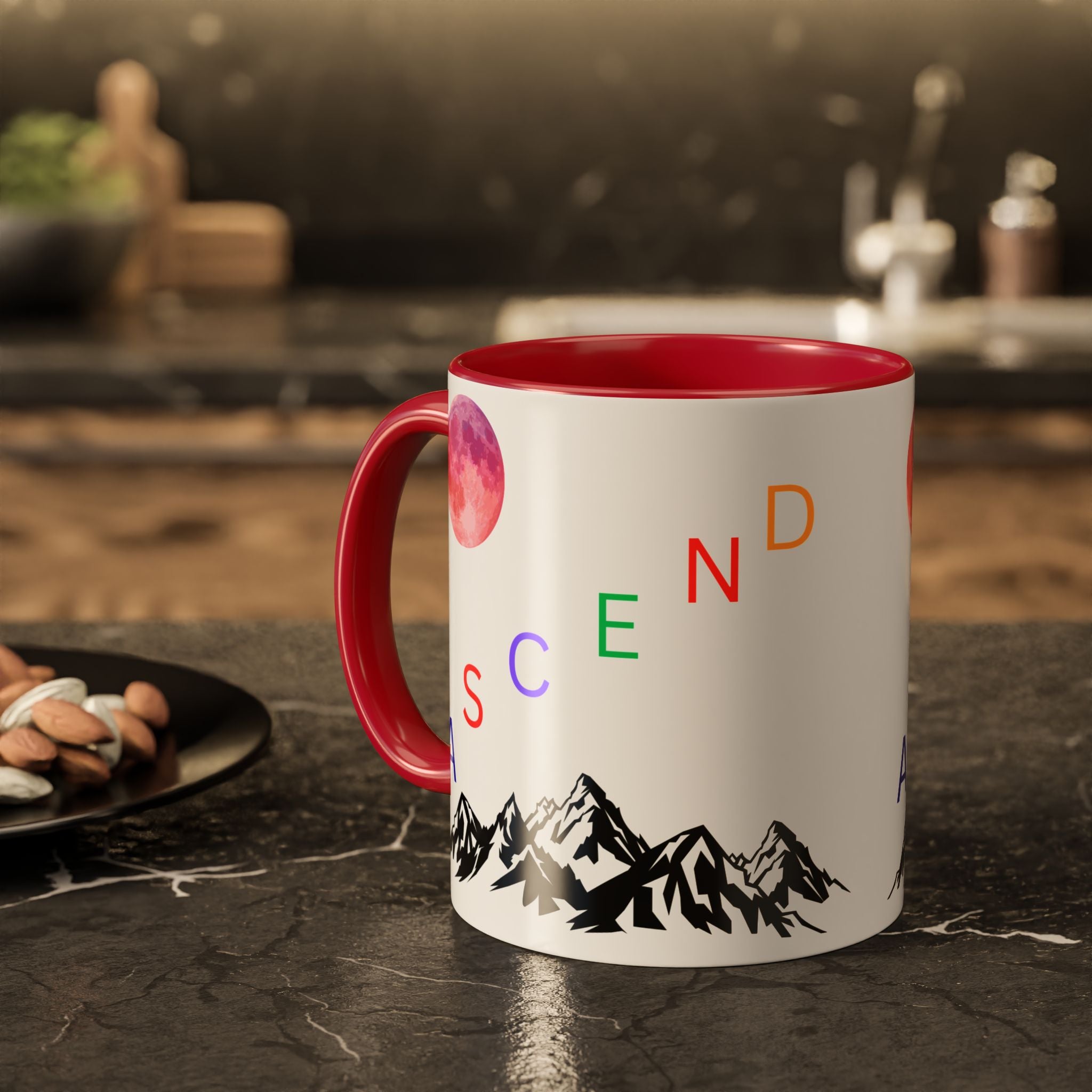 Ascend the Mountain Moon Ceramic Mug