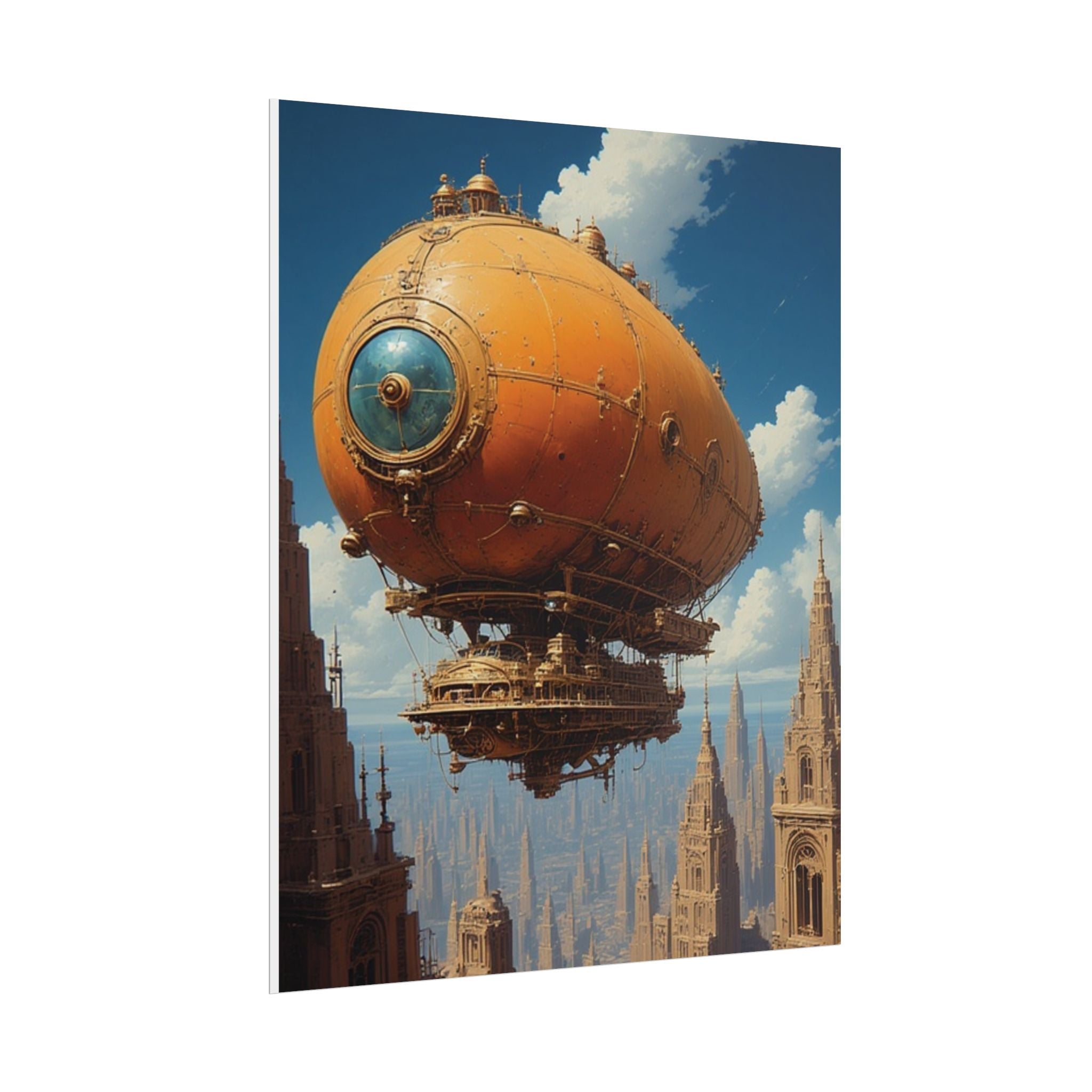 Bled Zeppelin Steampunk Airship Rolled Posters