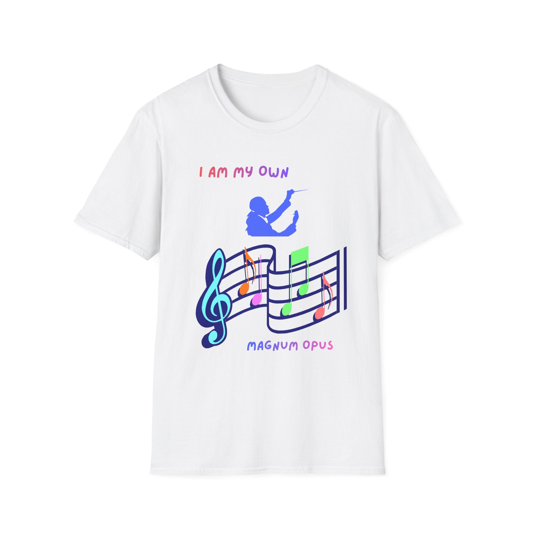 I Am My Own Magnum Opus T-Shirt | Musical Notes Treble Clef Design