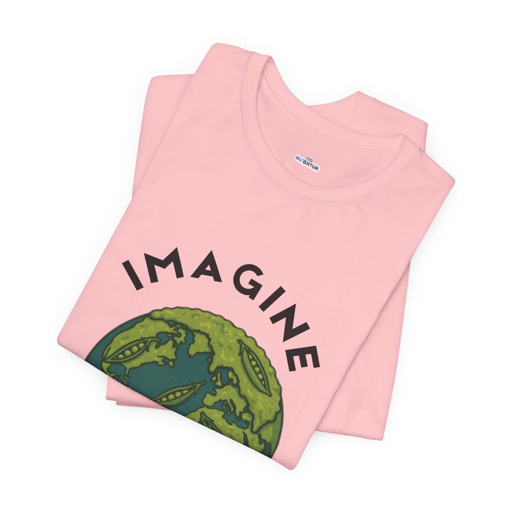 Imagine Whirled Peas Short Sleeve Tee, Eco-Friendly T-Shirt