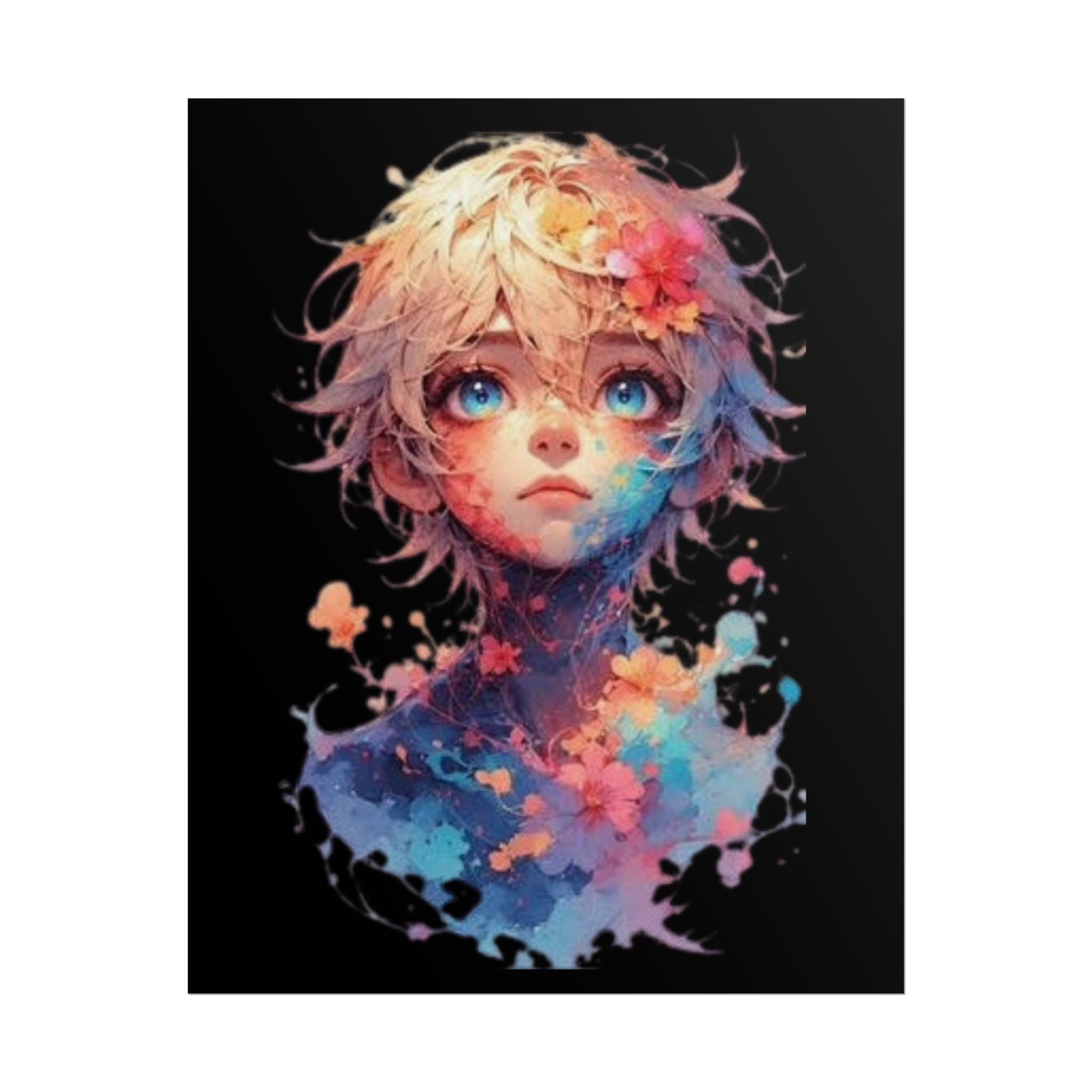 Fantasy Art Poster, Colorful Wall Decor, Anime Aesthetic Print