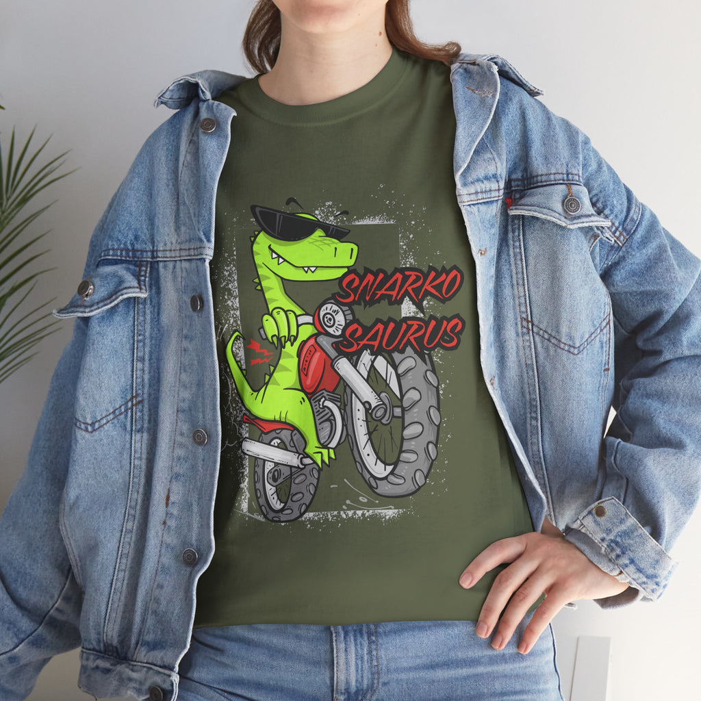 Snarkosaurus Cool Graphic Tee for Dinosaur Lovers | Unisex Heavy Cotton Tee